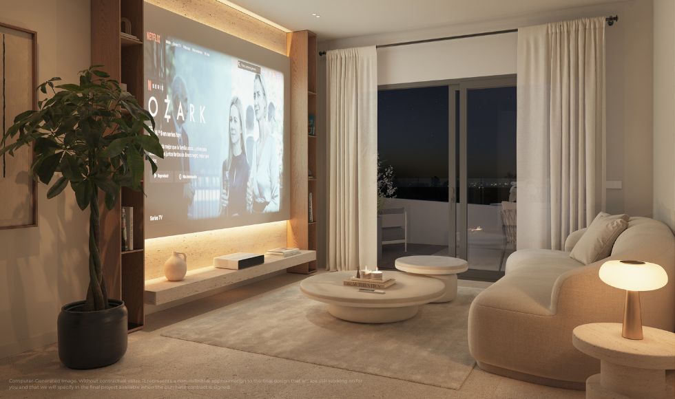 Kitchen with modern fittings in 2-bedroom new-build apartment, La Calerita, Fuengirola