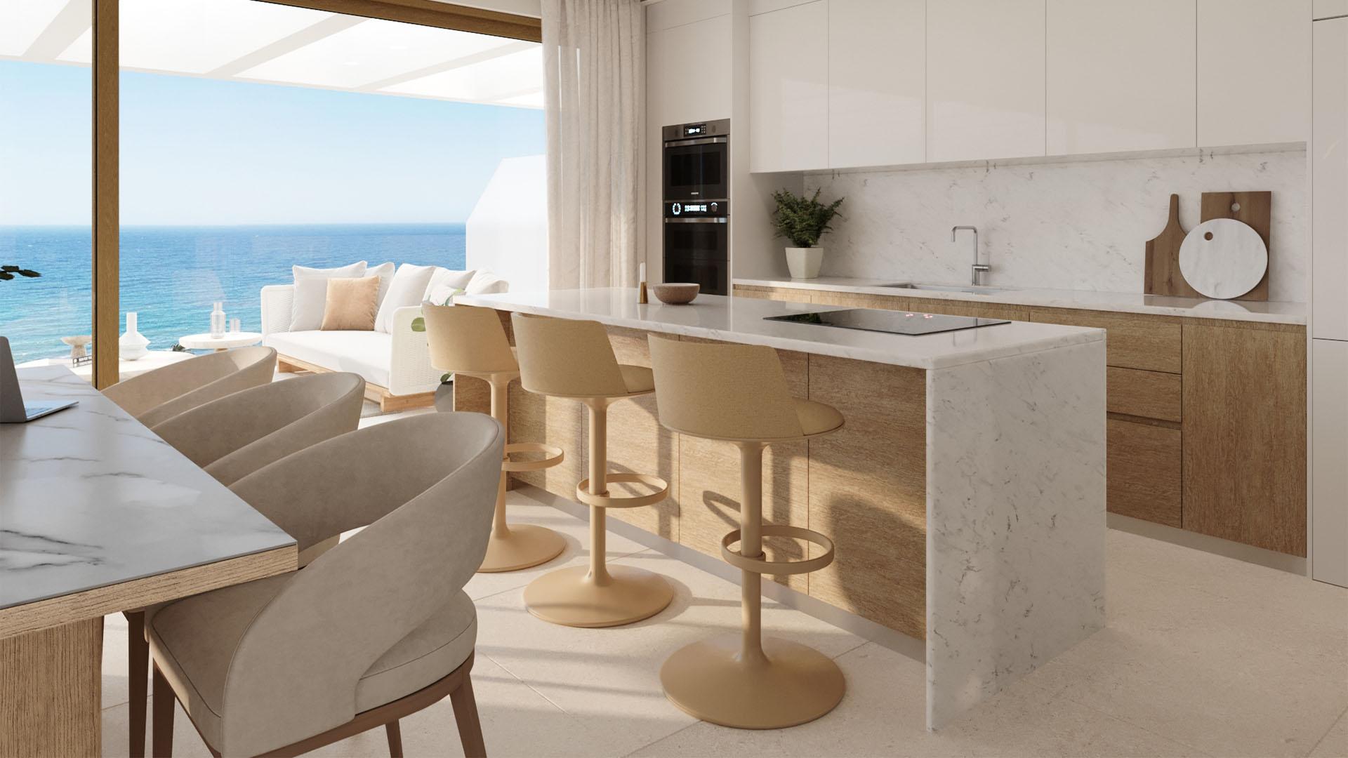 Built-in wardrobes in bedroom, 3-bedroom new-build penthouse, Miraflores