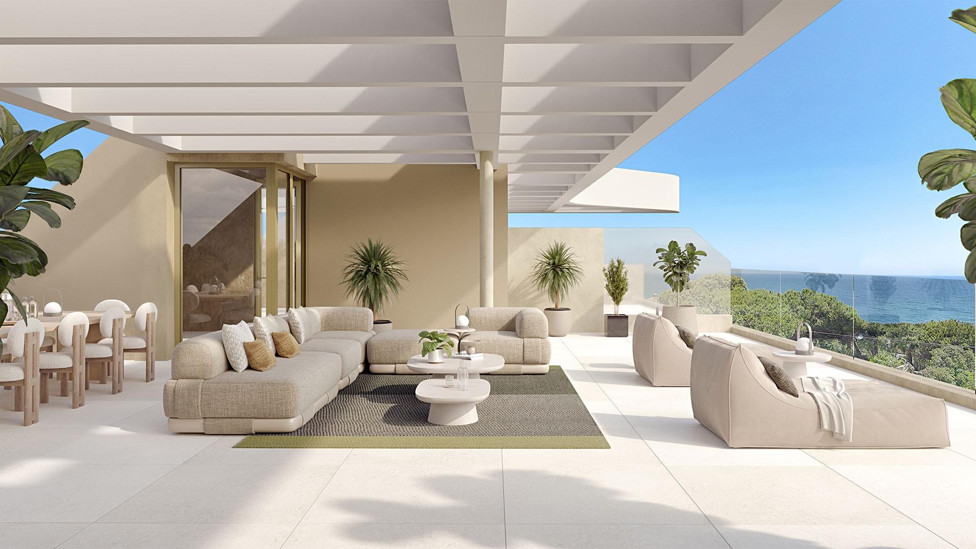 Second bedroom in new-build penthouse on third floor, Miraflores, Mijas