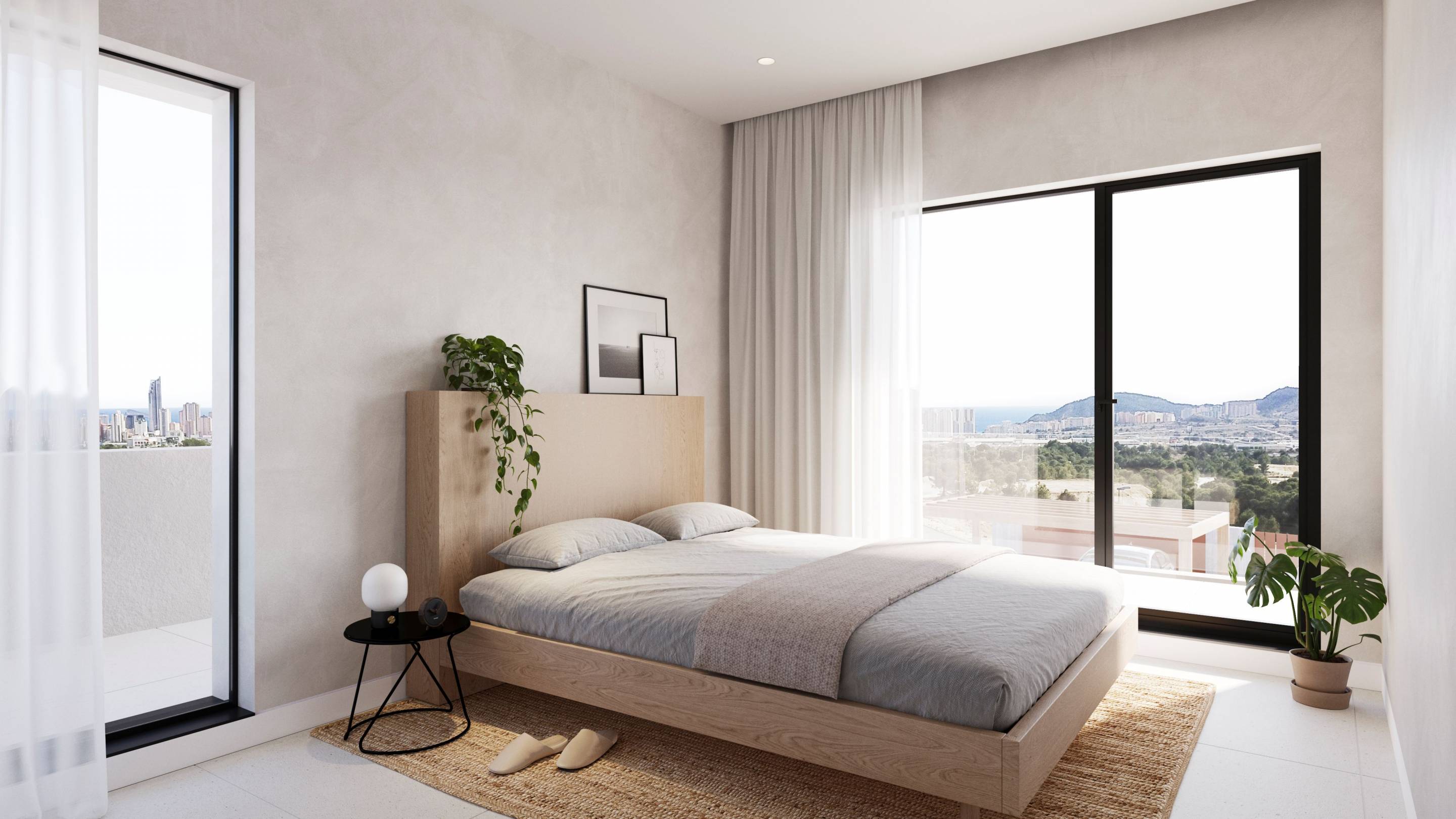 Pool terrace and cactus garden on 681m2 plot, new-build villa, Camporrosso Village