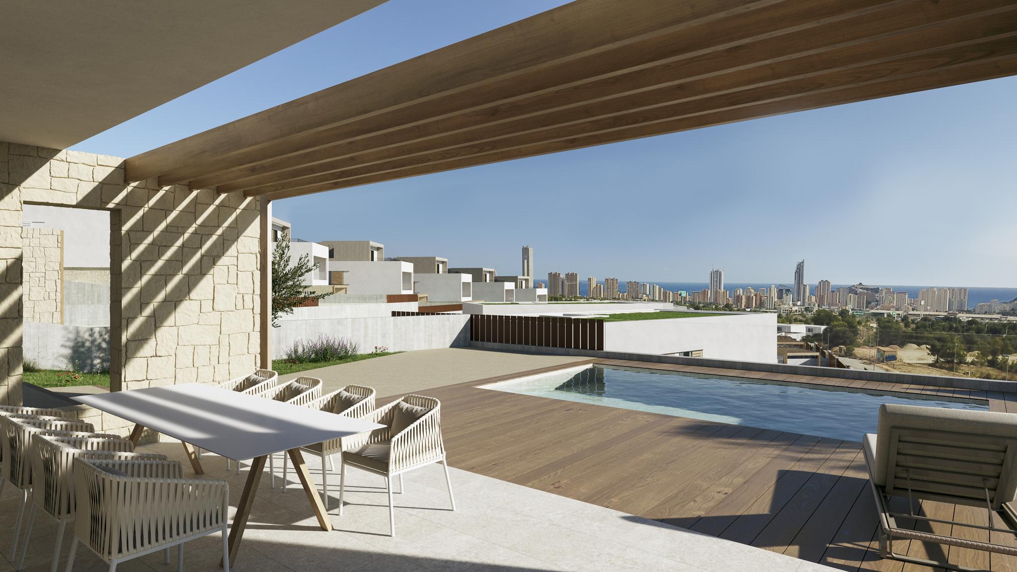 Double bedroom on ground floor of new-build villa, Camporrosso Village, Finestrat