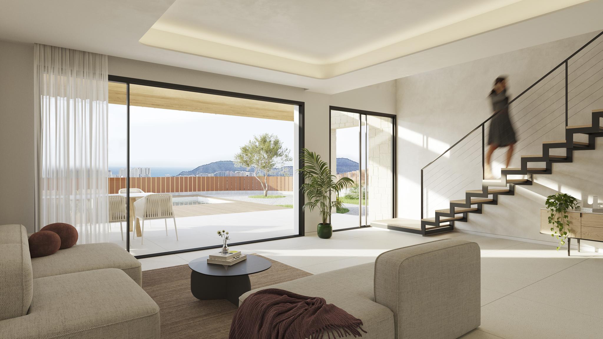 Bathroom with contemporary fittings in 3-bedroom new-build villa, Camporrosso Village