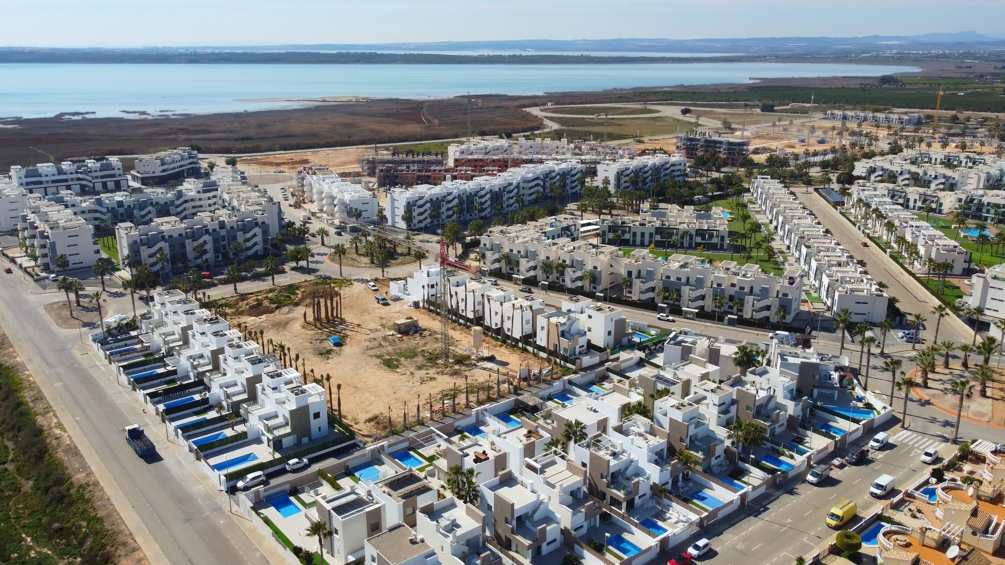 Streetscape near new-build complex, El Raso, Guardamar Del Segura