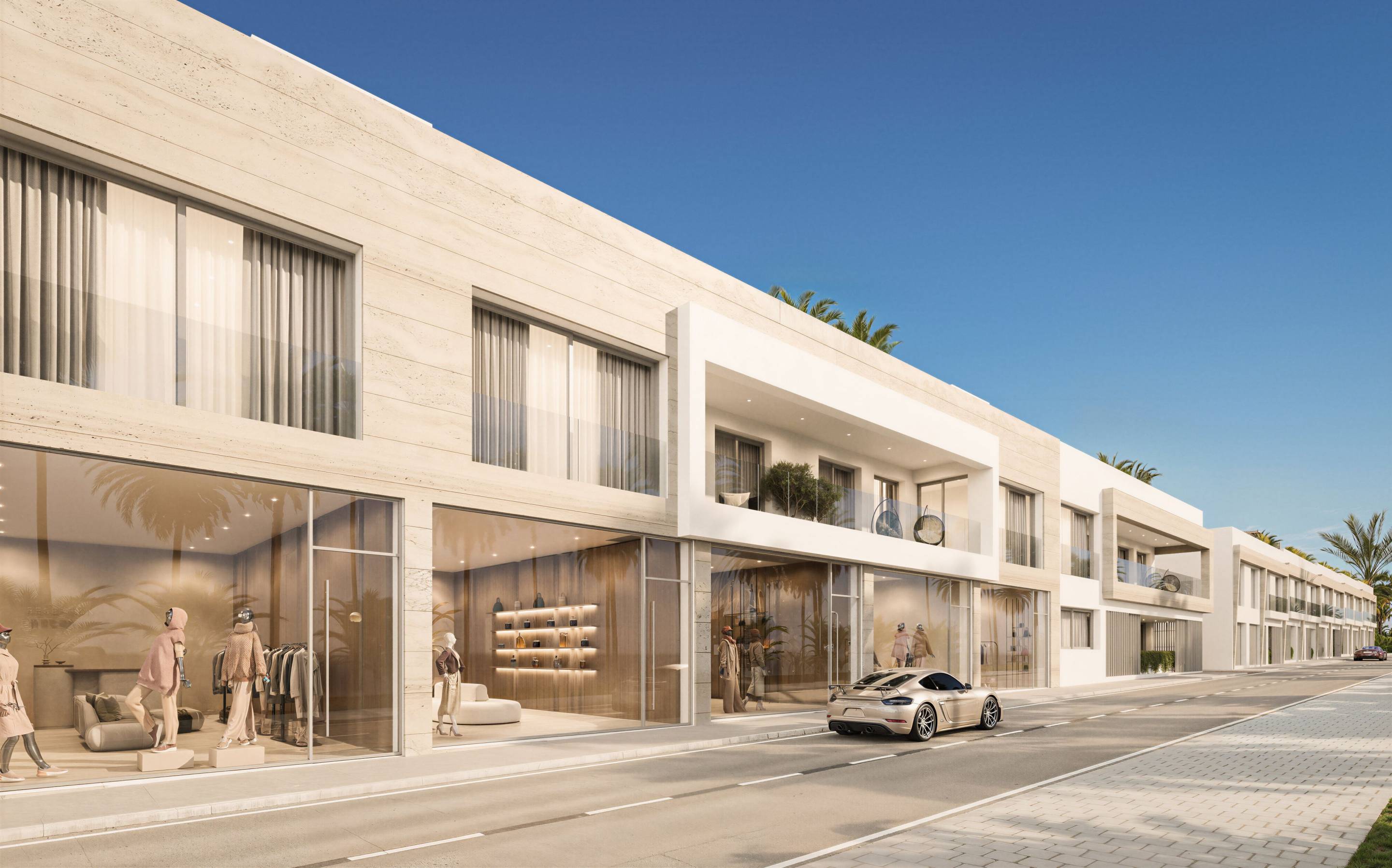 Kitchen with integrated appliances and fitted units in ground-floor new-build bungalow, San Pedro, Marbella
