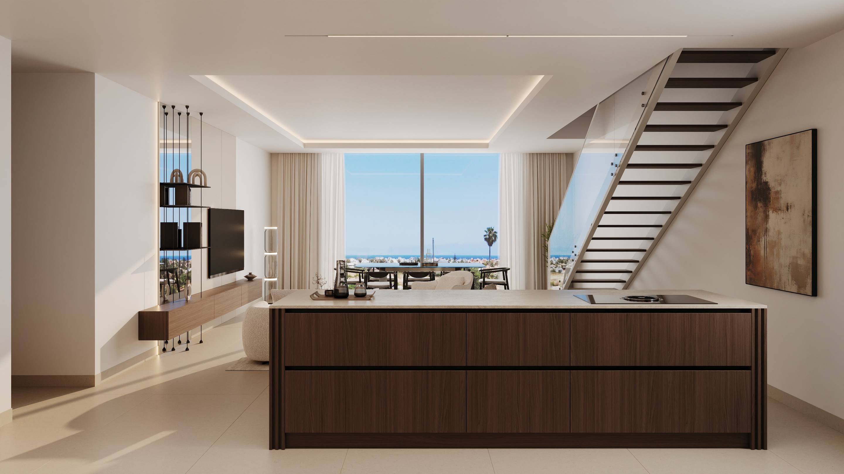 Fitted wardrobe interior in bedroom of 256 m2 new-build bungalow, San Pedro, Marbella