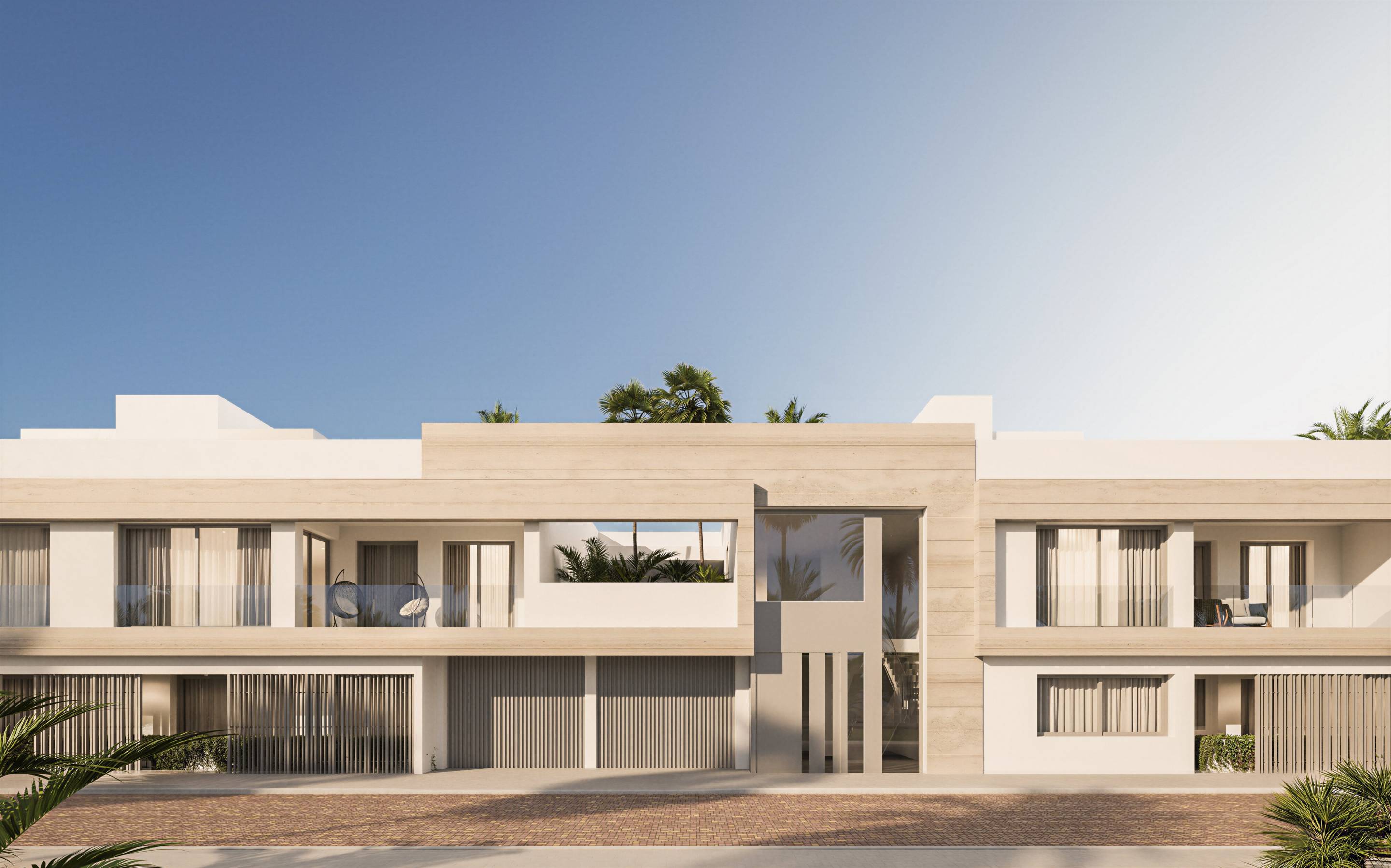 Private solarium rooftop terrace in new-build bungalow, San Pedro, Marbella