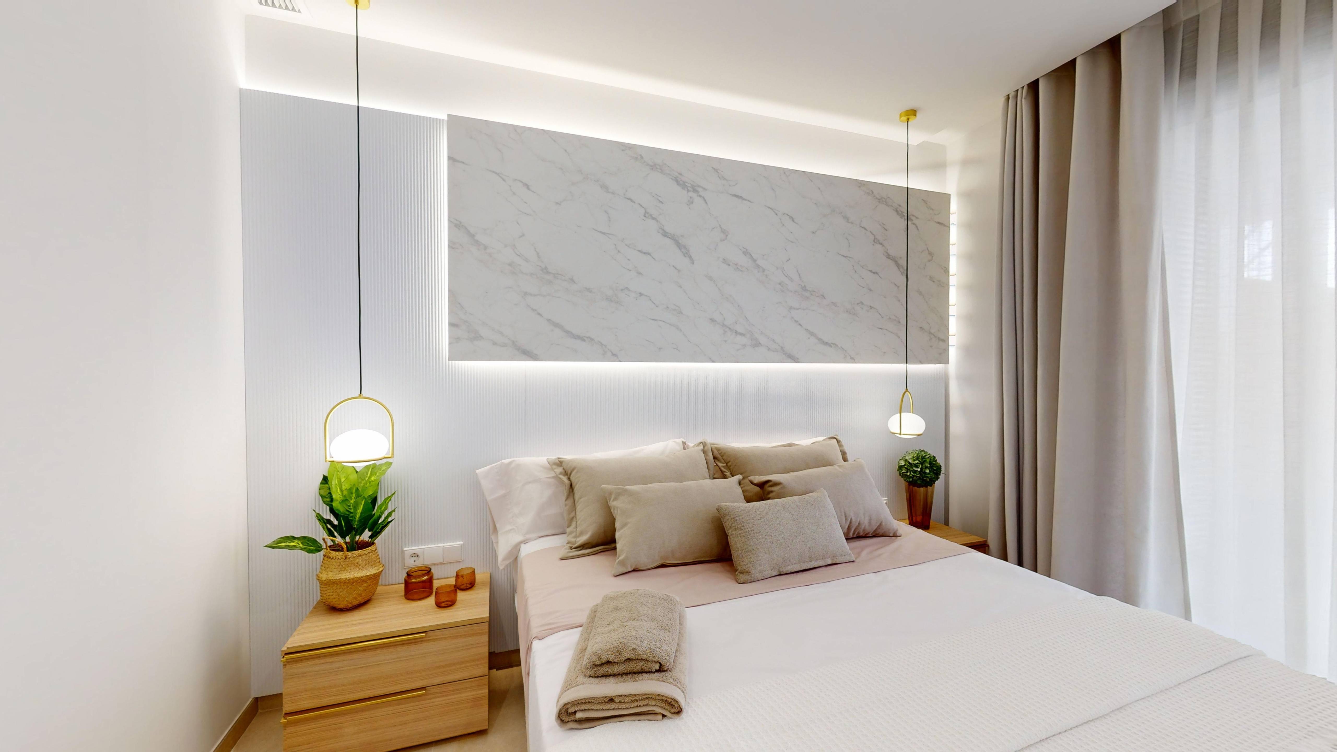 Ceramic tile flooring in living area, Lomas de Cabo Roig apartment