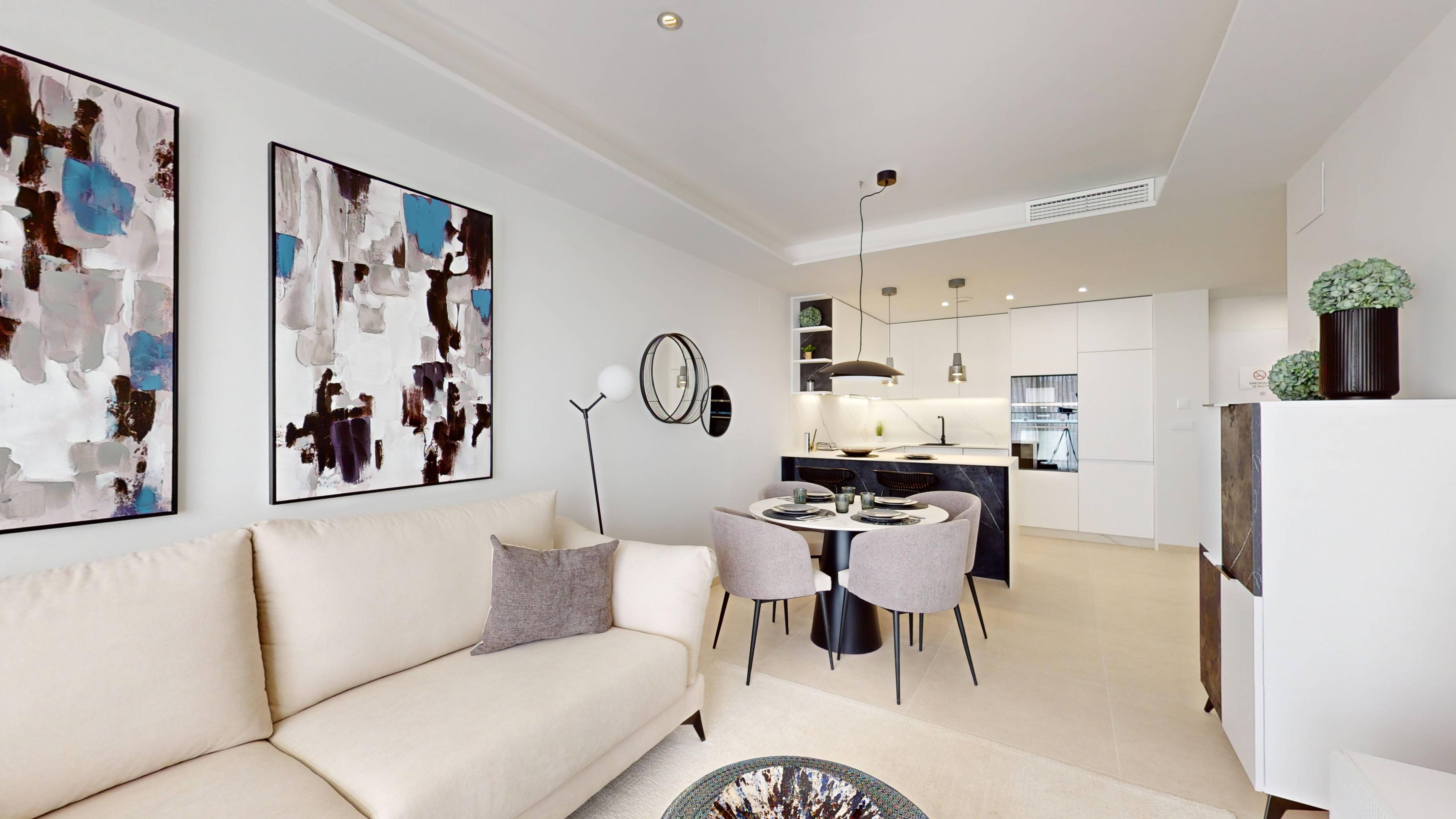 Bedroom with built-in wardrobes, 2-bedroom apartment, Lomas de Cabo Roig