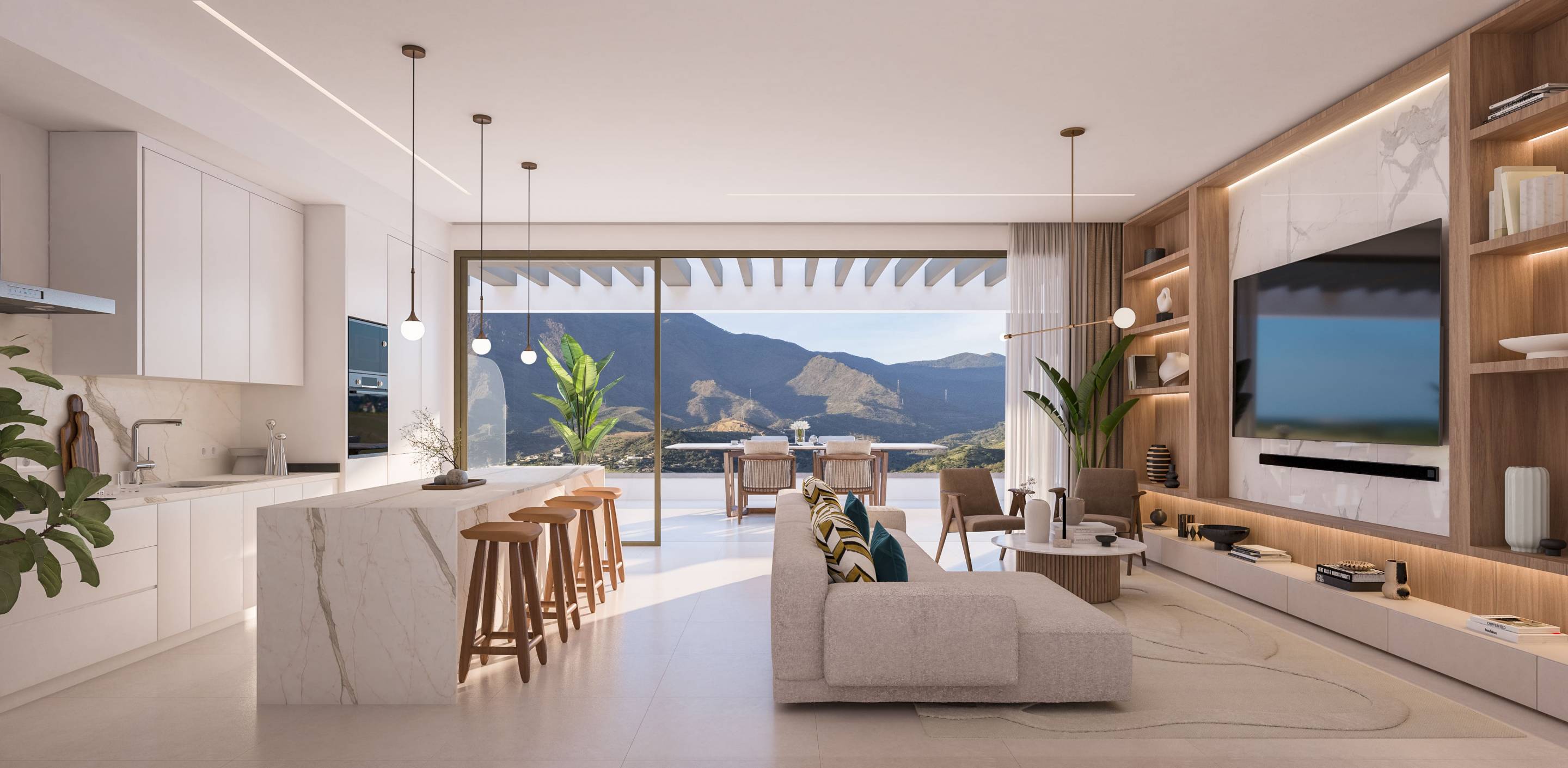 Gymnasium with equipment at new-build residential development, Las Mesas, Estepona