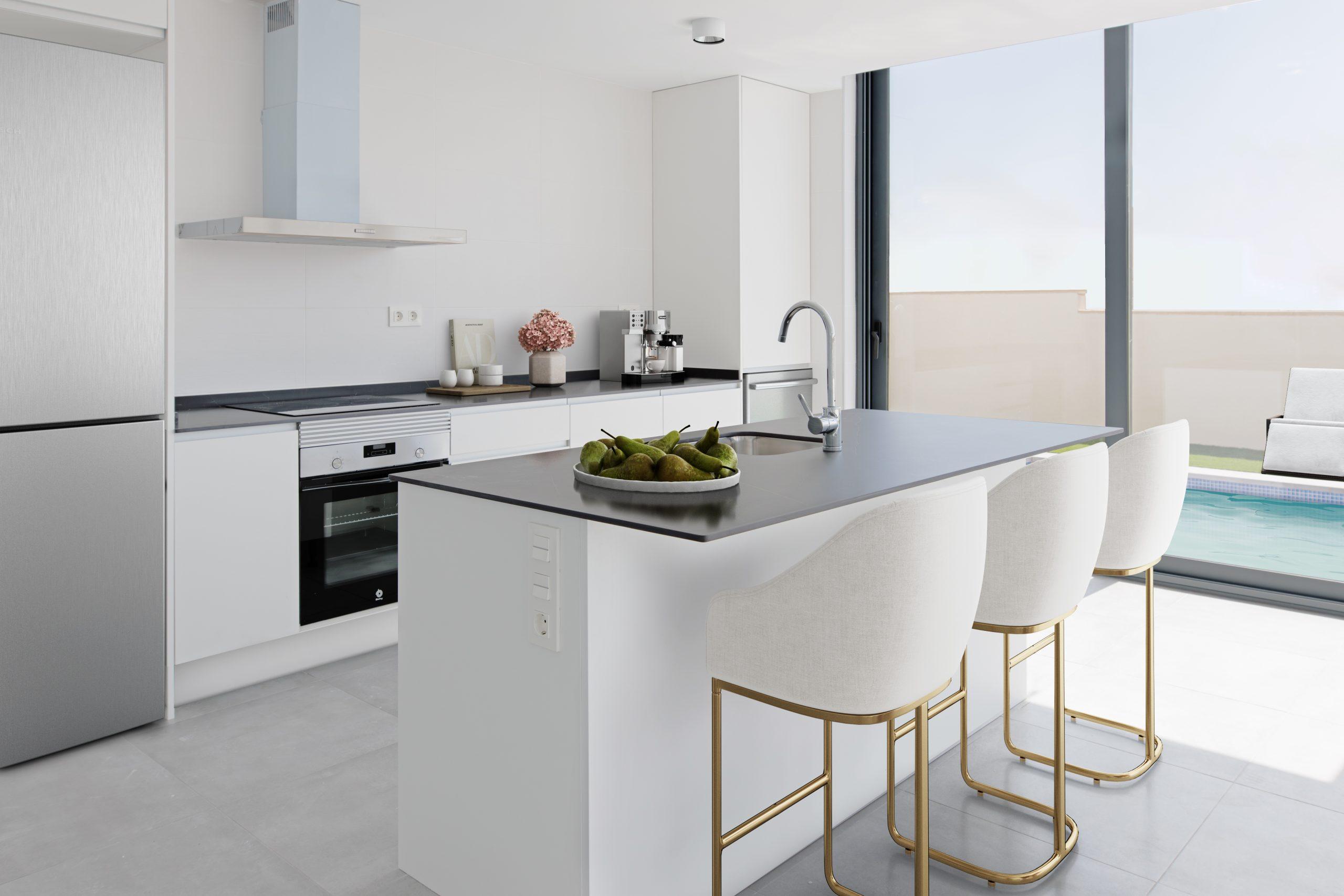 Kitchen detail in 4-bedroom new-build villa in Gran Alacant