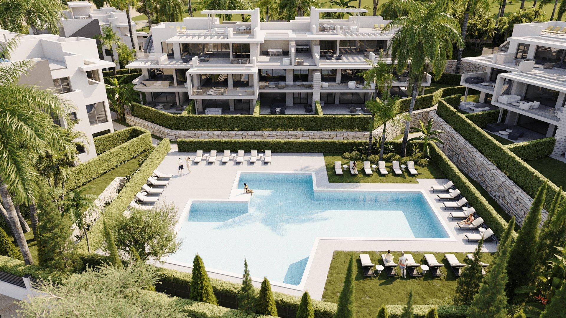 View from living area window, first-floor apartment, Azata Golf Estepona Oeste