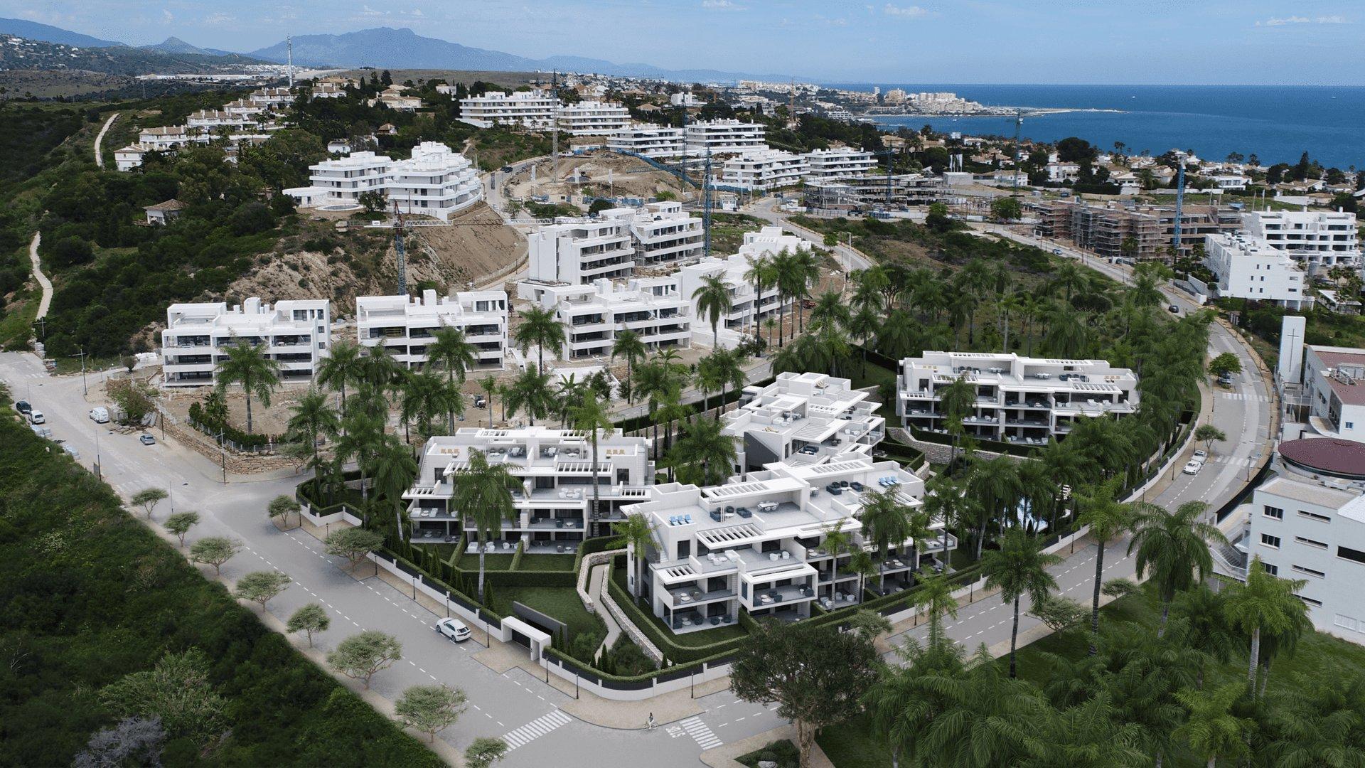 First-floor unit exterior in two-storey development, Azata Golf Estepona Oeste