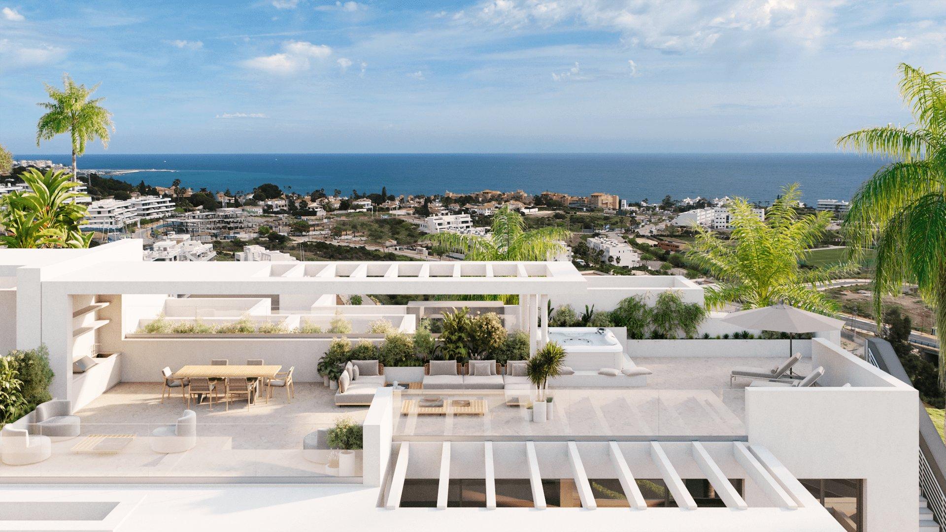 Communal landscaped area with planting, Azata Golf Estepona Oeste, Estepona