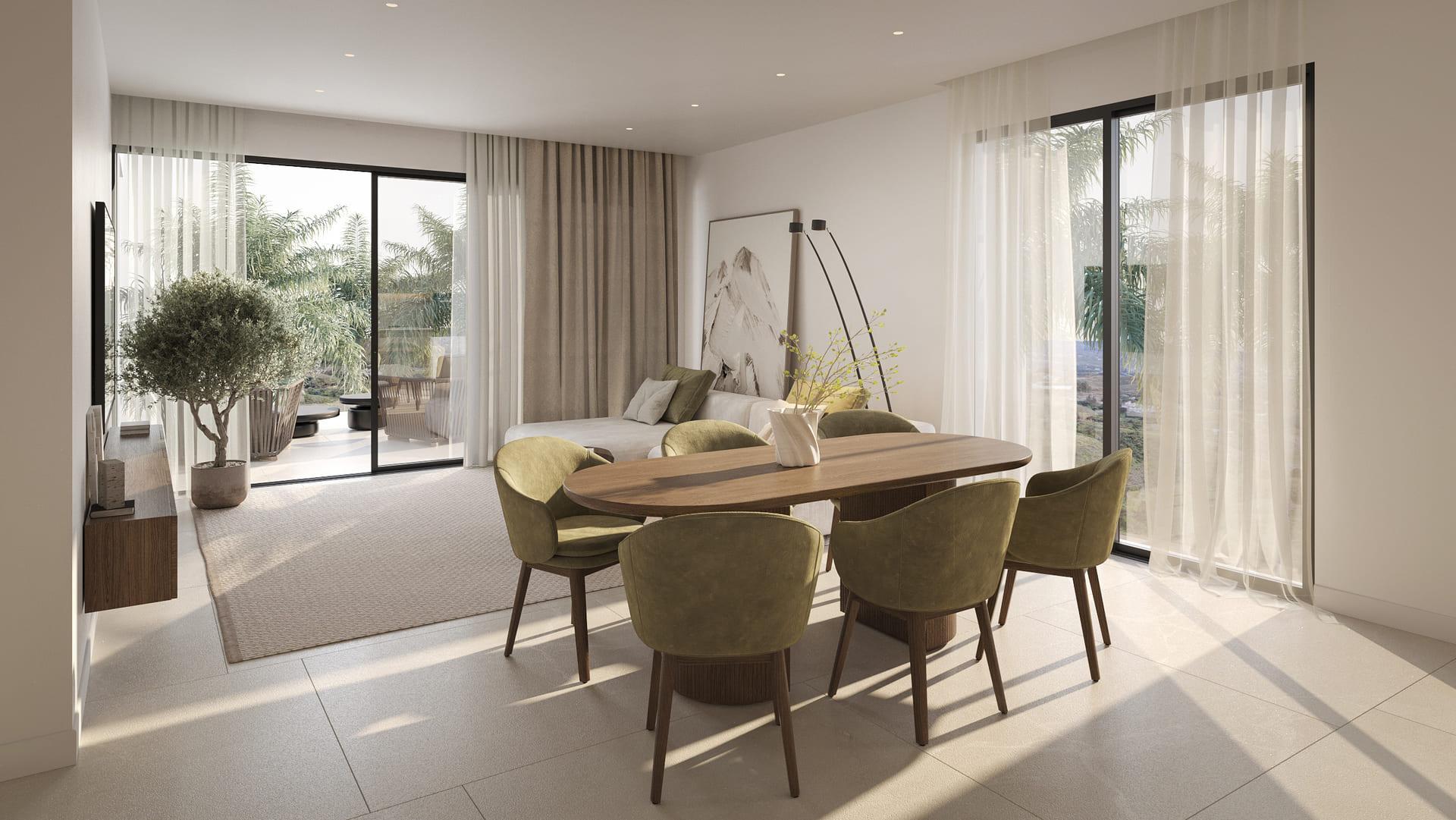 Golf course landscape adjacent to development, Azata Golf Estepona Oeste, Estepona
