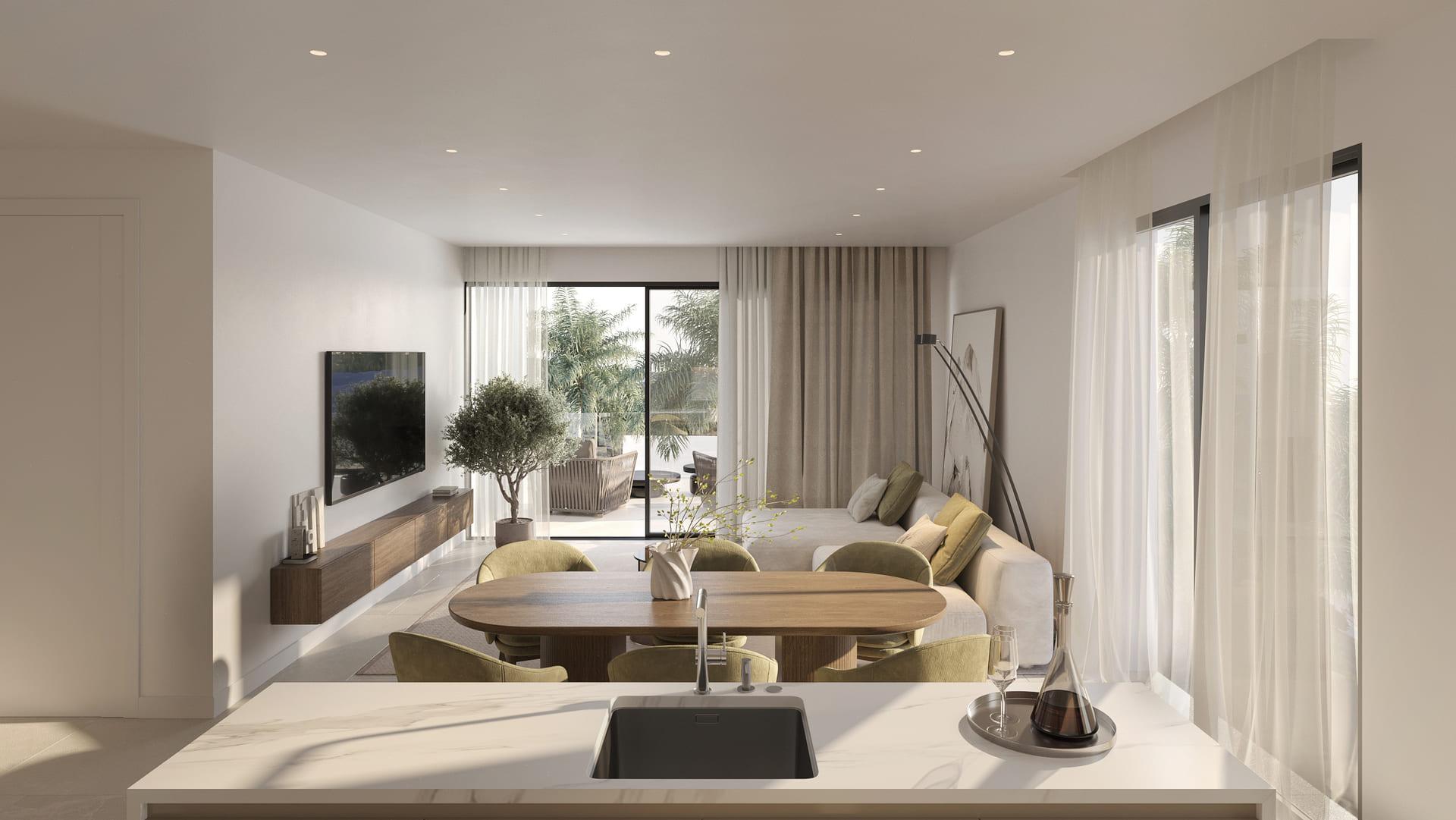 Stairwell in two-storey development, Azata Golf Estepona Oeste