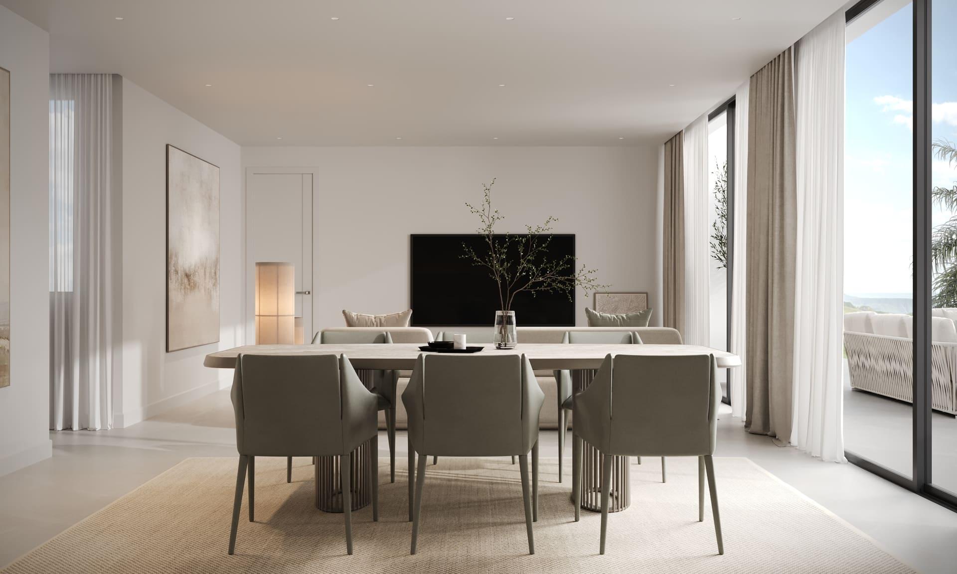Terrace with outdoor seating, first-floor apartment, Azata Golf Estepona Oeste