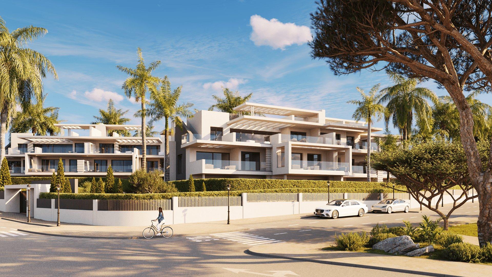 Second bathroom fixtures and wall tiling, new-build apartment, Azata Golf Estepona Oeste