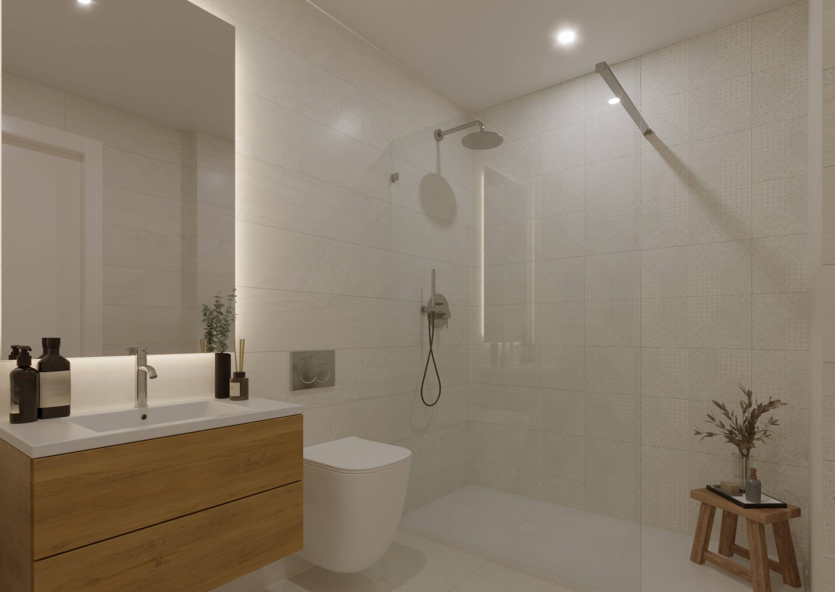 Main bedroom with built-in wardrobes in new-build apartment, Eroski, Santa Pola