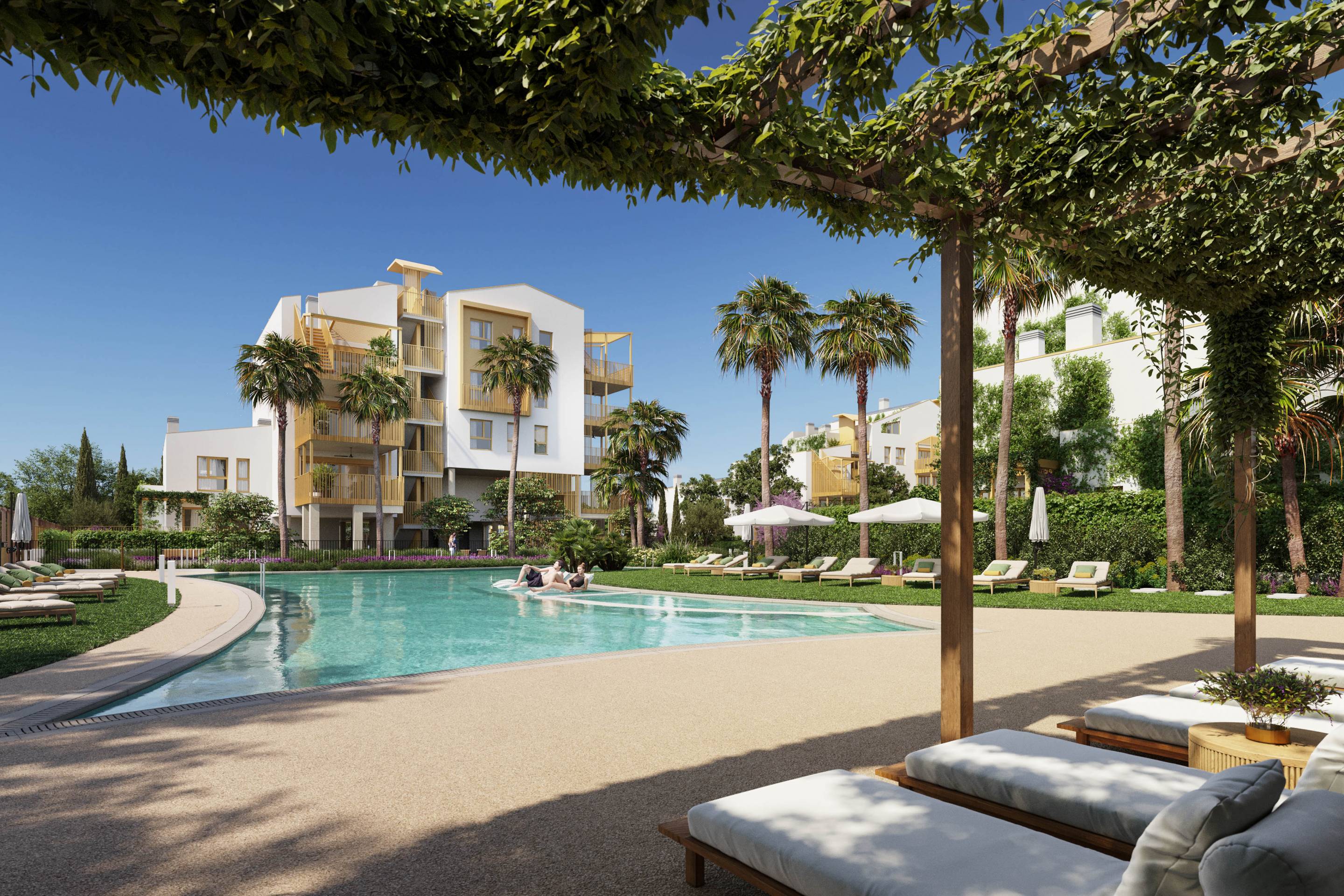 Private solarium on top floor of penthouse, Playa Setla Mirarrosa, El Verger
