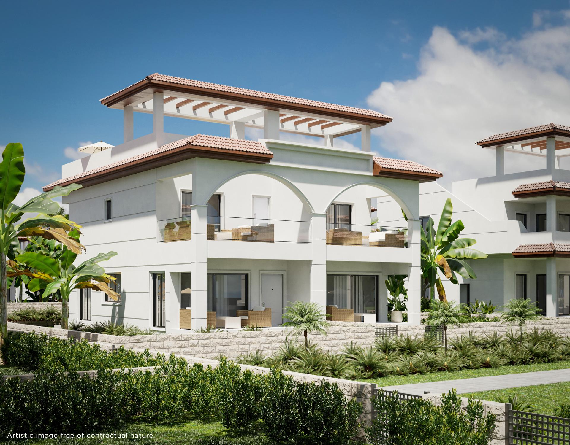 Private garden and terrace of ground-floor bungalow, Lo Marabu