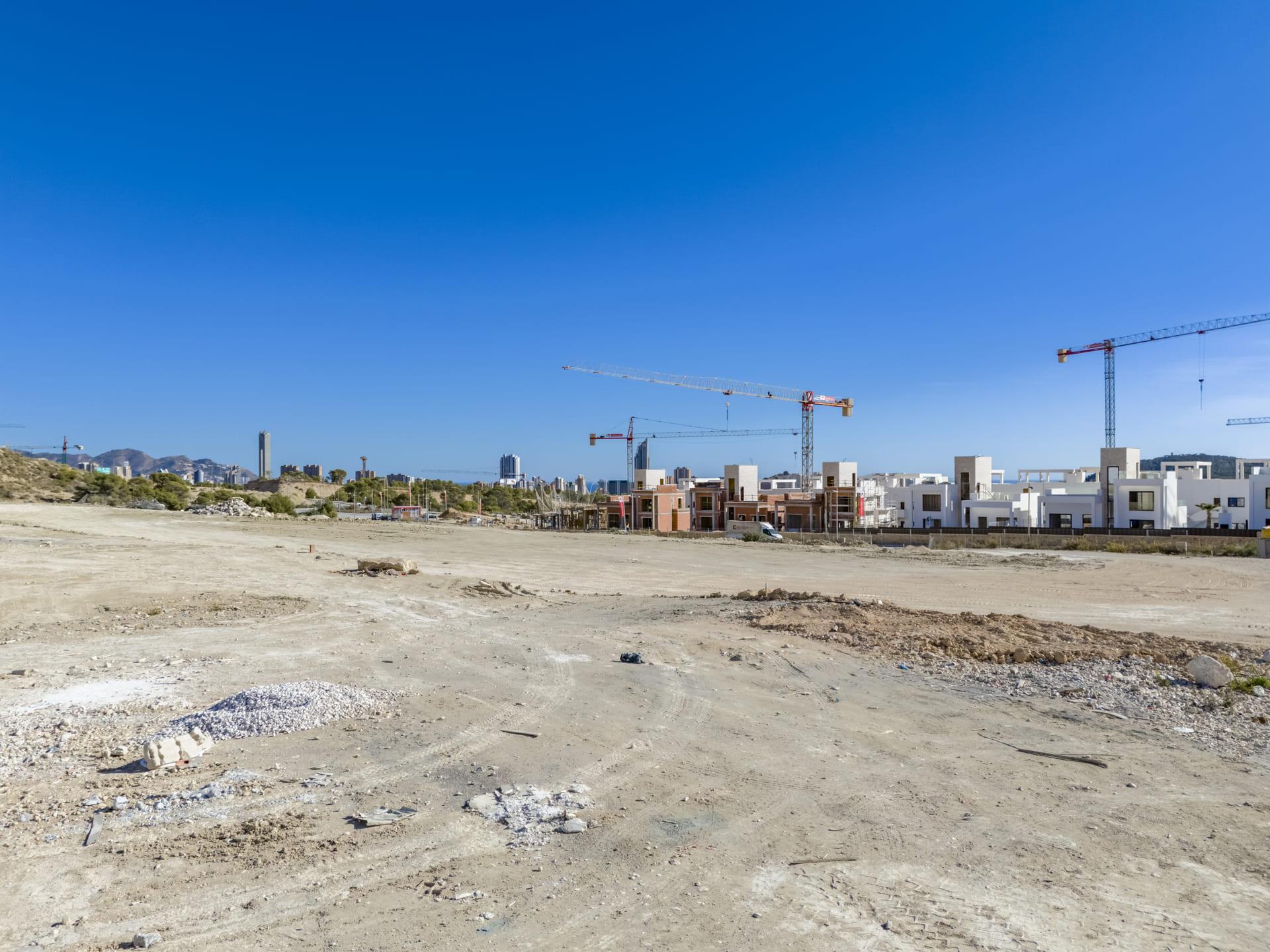 Outdoor parking area at Camporrosso Village development, Finestrat