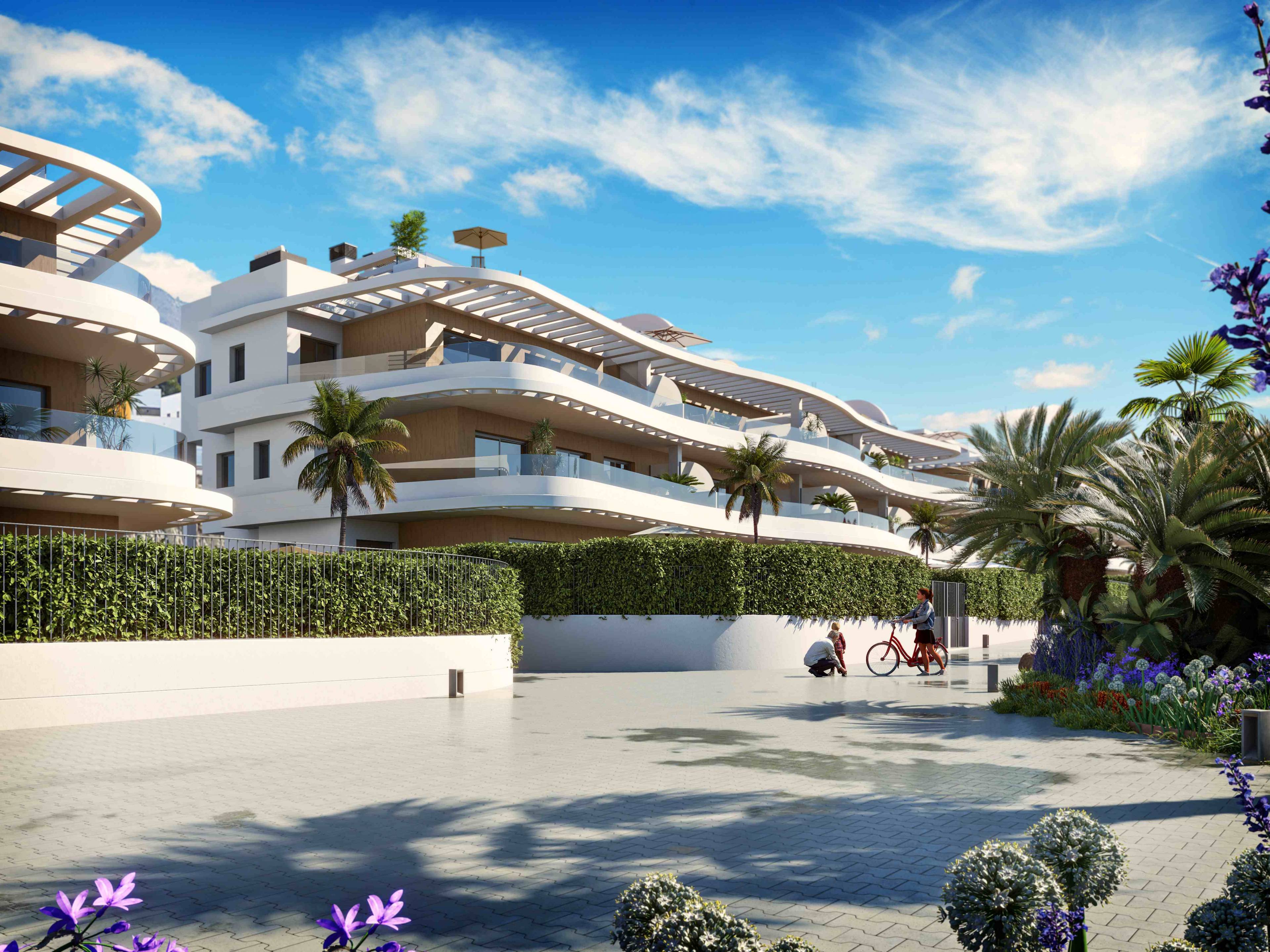 Terrace of top-floor penthouse, Camporrosso Village, Finestrat
