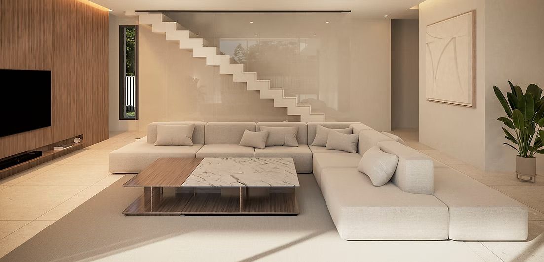 Covered outdoor terrace of new-build villa, Benimeit-Tabaira, Moraira