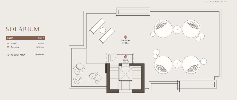 Site plan showing 500m2 plot layout of new-build villa, Hacienda, Marbella