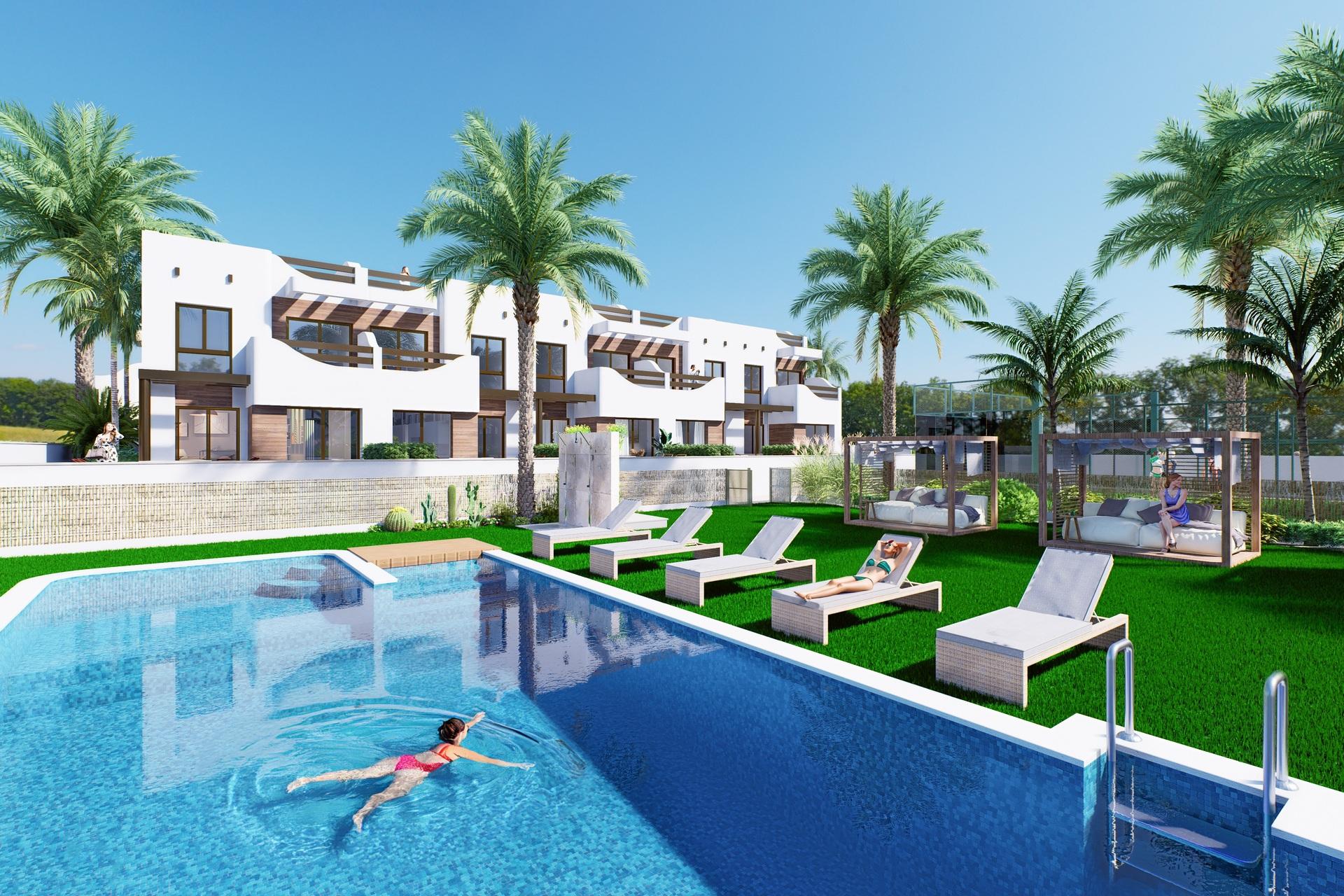 Kitchen detail showing worktops and appliances, new-build bungalow, El Mojón