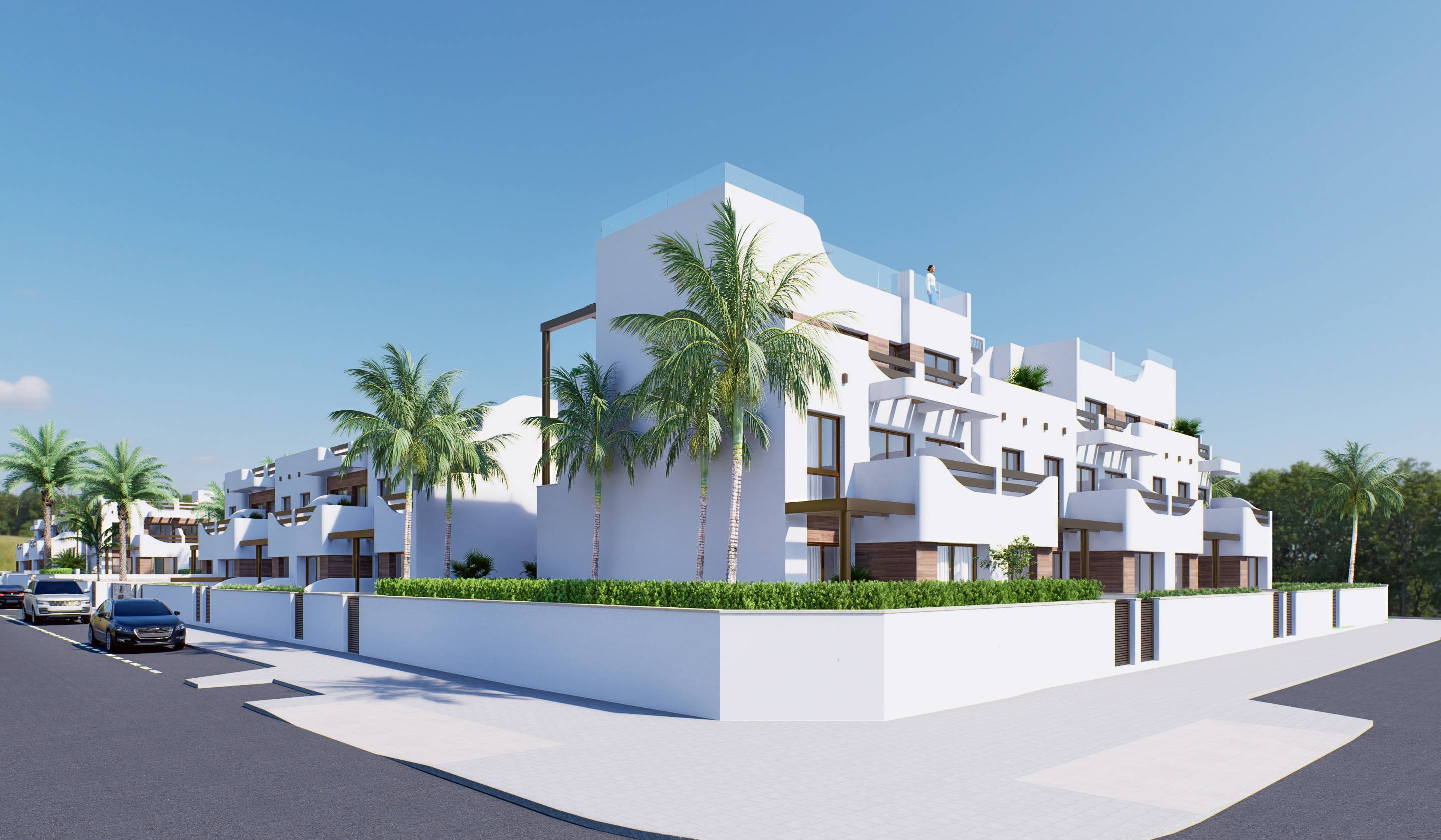 Development site plan showing 64-unit layout, El Mojón