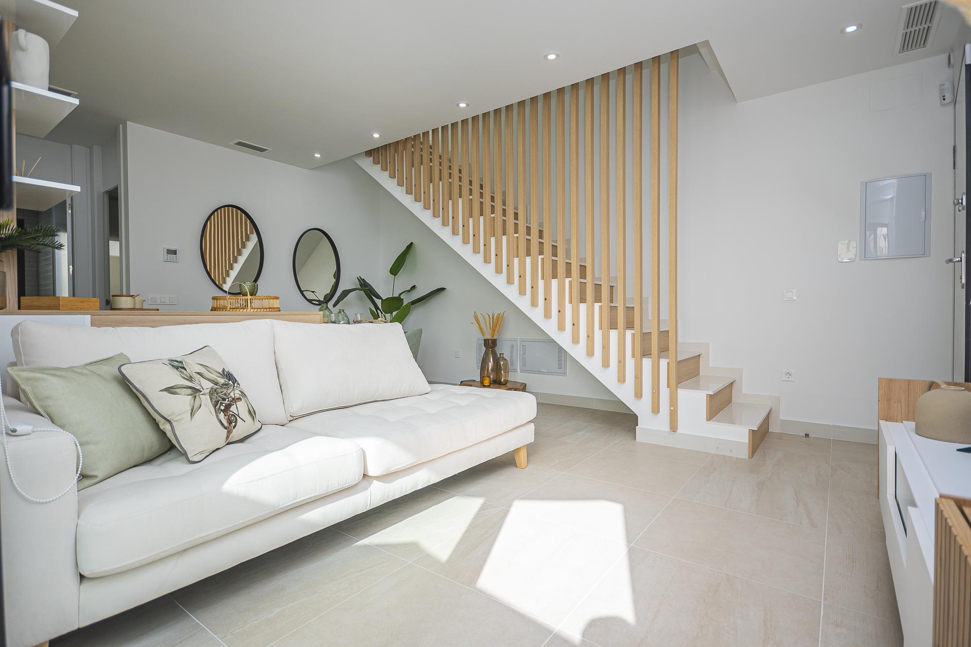 Upper solarium with open rooftop space, new-build villa, Lago Jardín