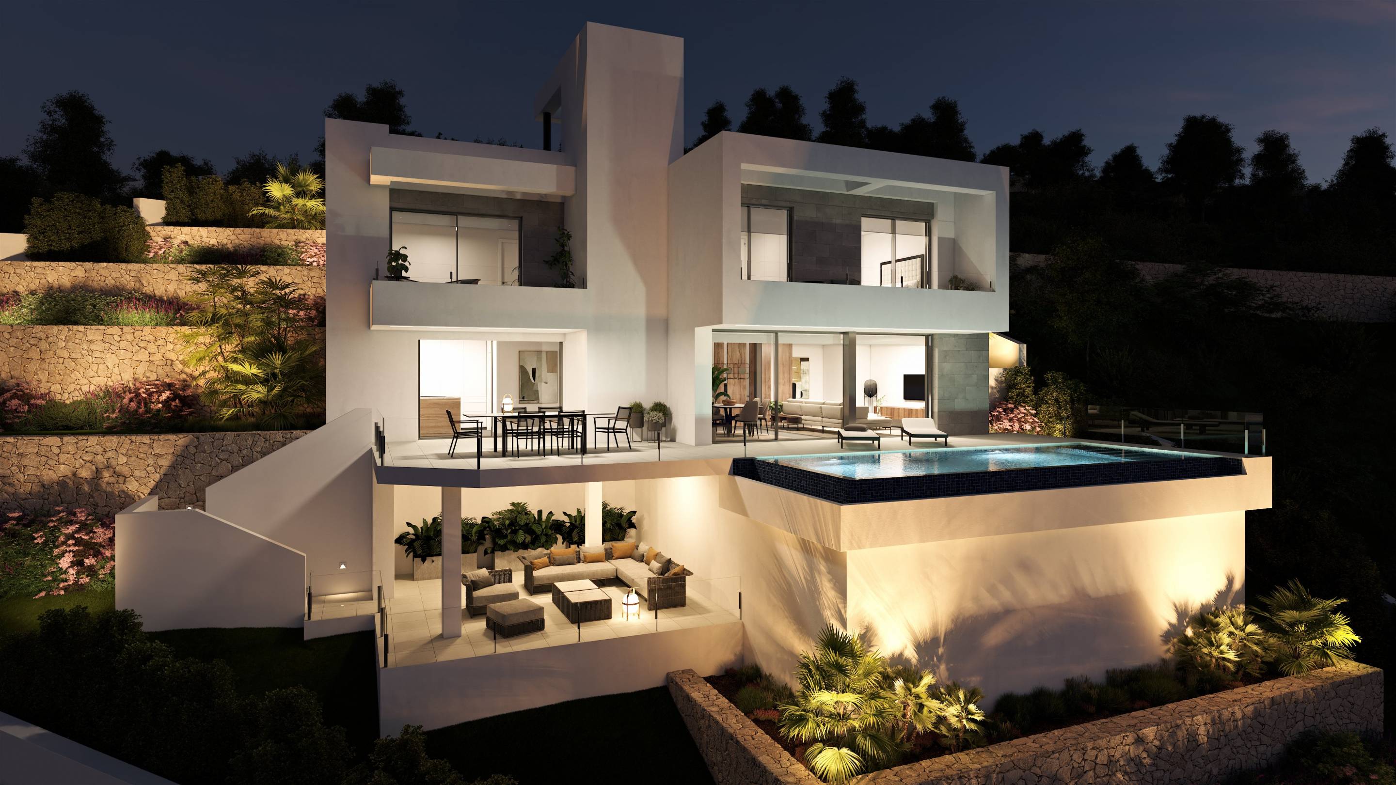 Third bathroom in new-build villa, Cumbre del Sol, Benitachell