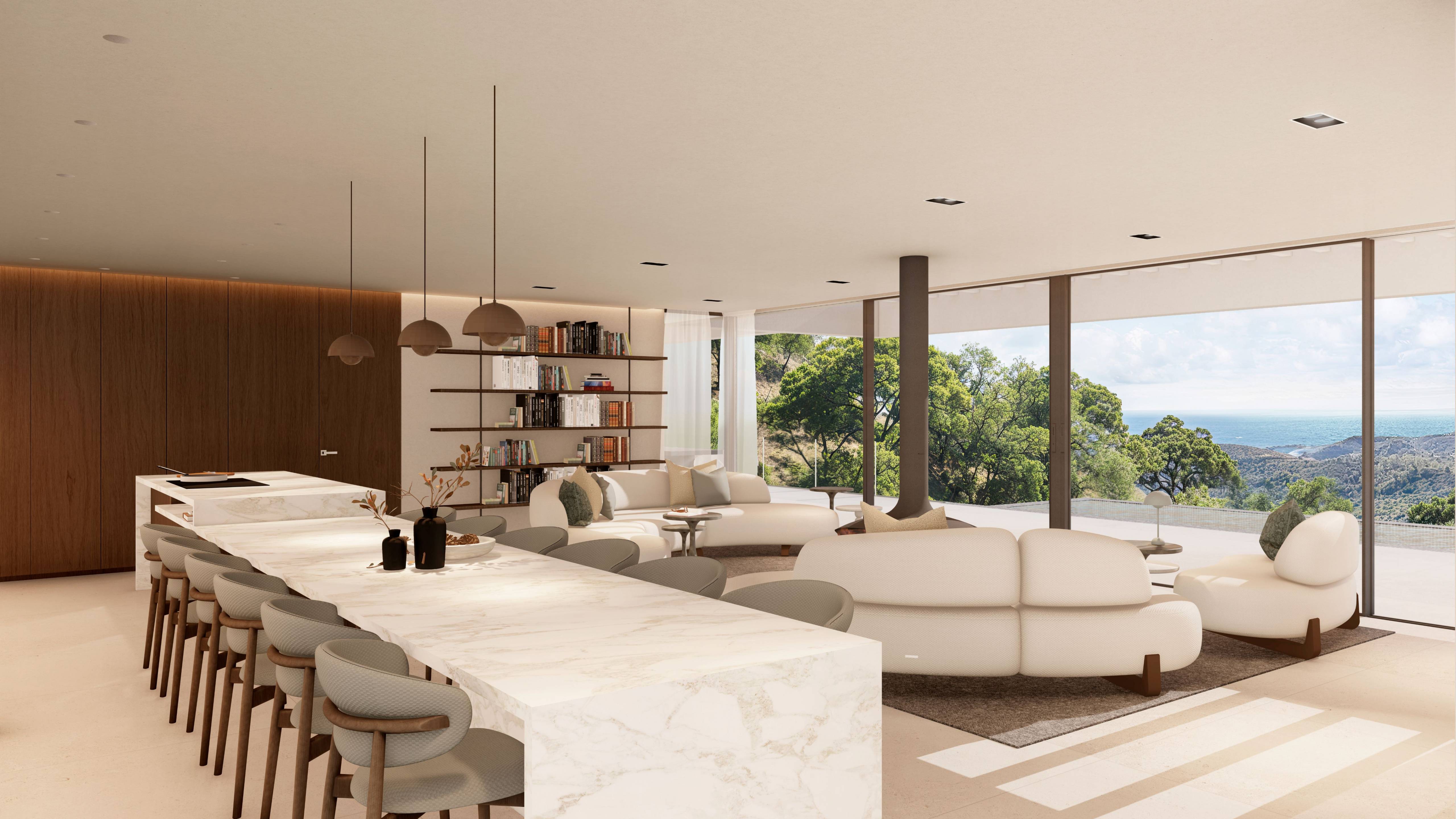 En-suite bathroom in 6-bedroom new-build villa, Montemayor-Marbella Club, Benahavis