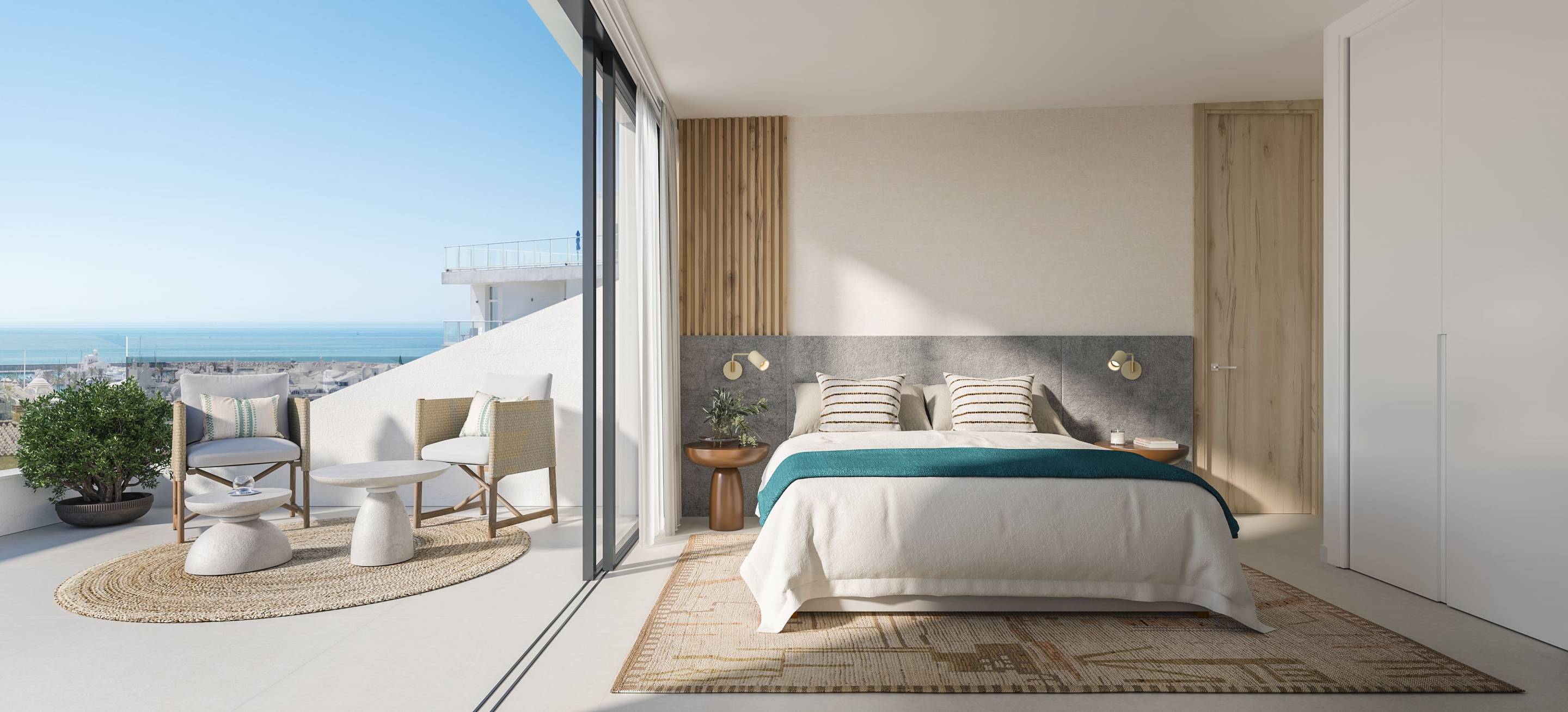 Private terrace with sea views in new-build penthouse, Puerto Marina, Benalmádena