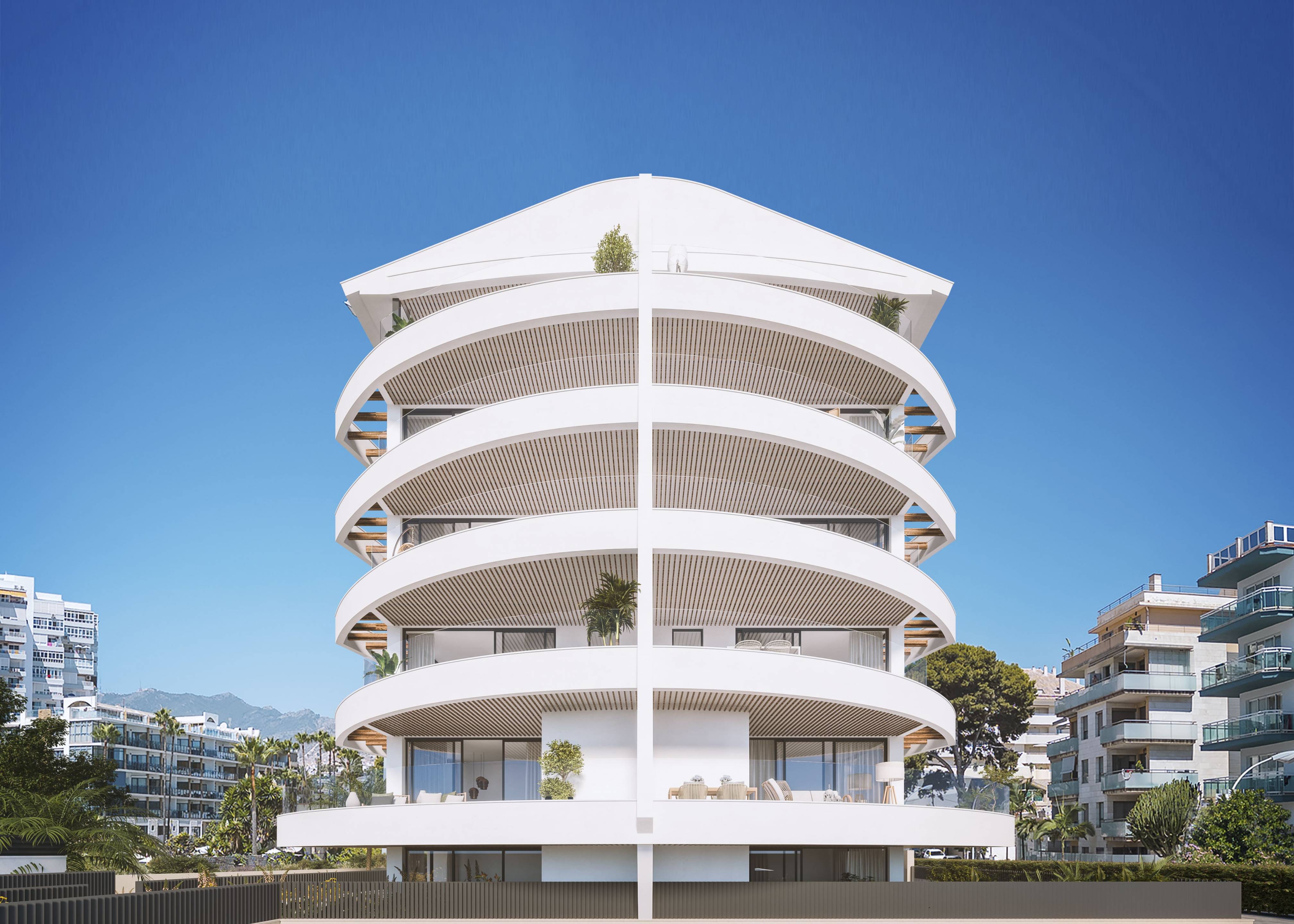Terrace seating area with marina views, top-floor penthouse, Puerto Marina, Benalmádena
