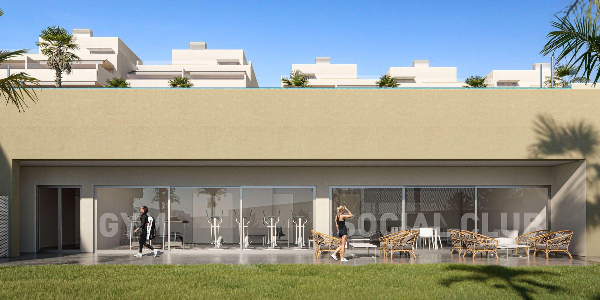 Street-level view of new-build development location in Arroyo Enmedio, Estepona