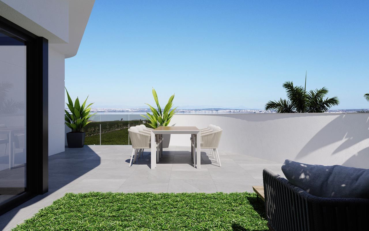 Landscaped communal grounds, Lago Jardín development, Torrevieja