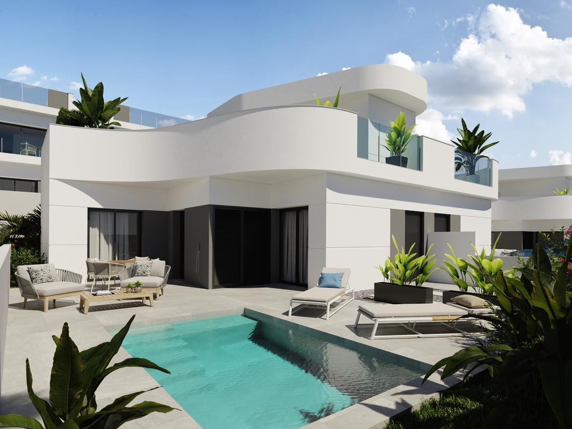 Parking area and building access point, new-build penthouse complex, Lago Jardín