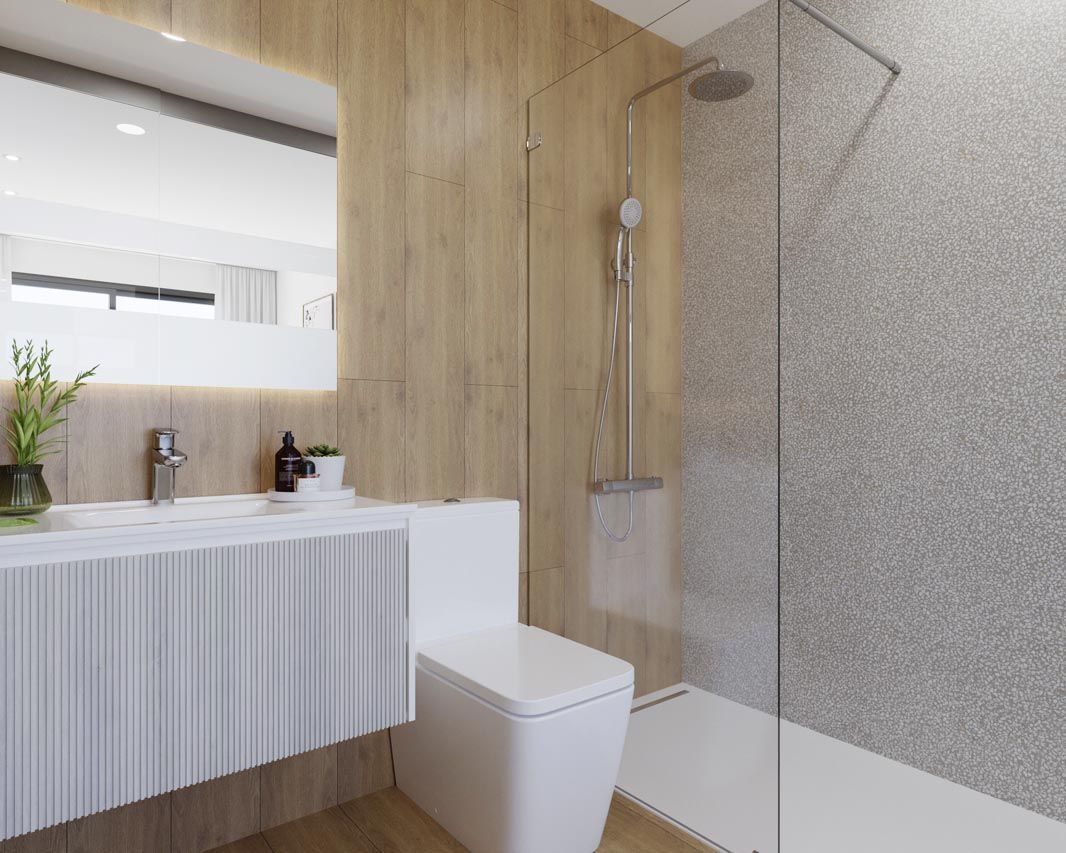 Second bathroom with shower enclosure in new-build penthouse, Lago Jardín, Torrevieja