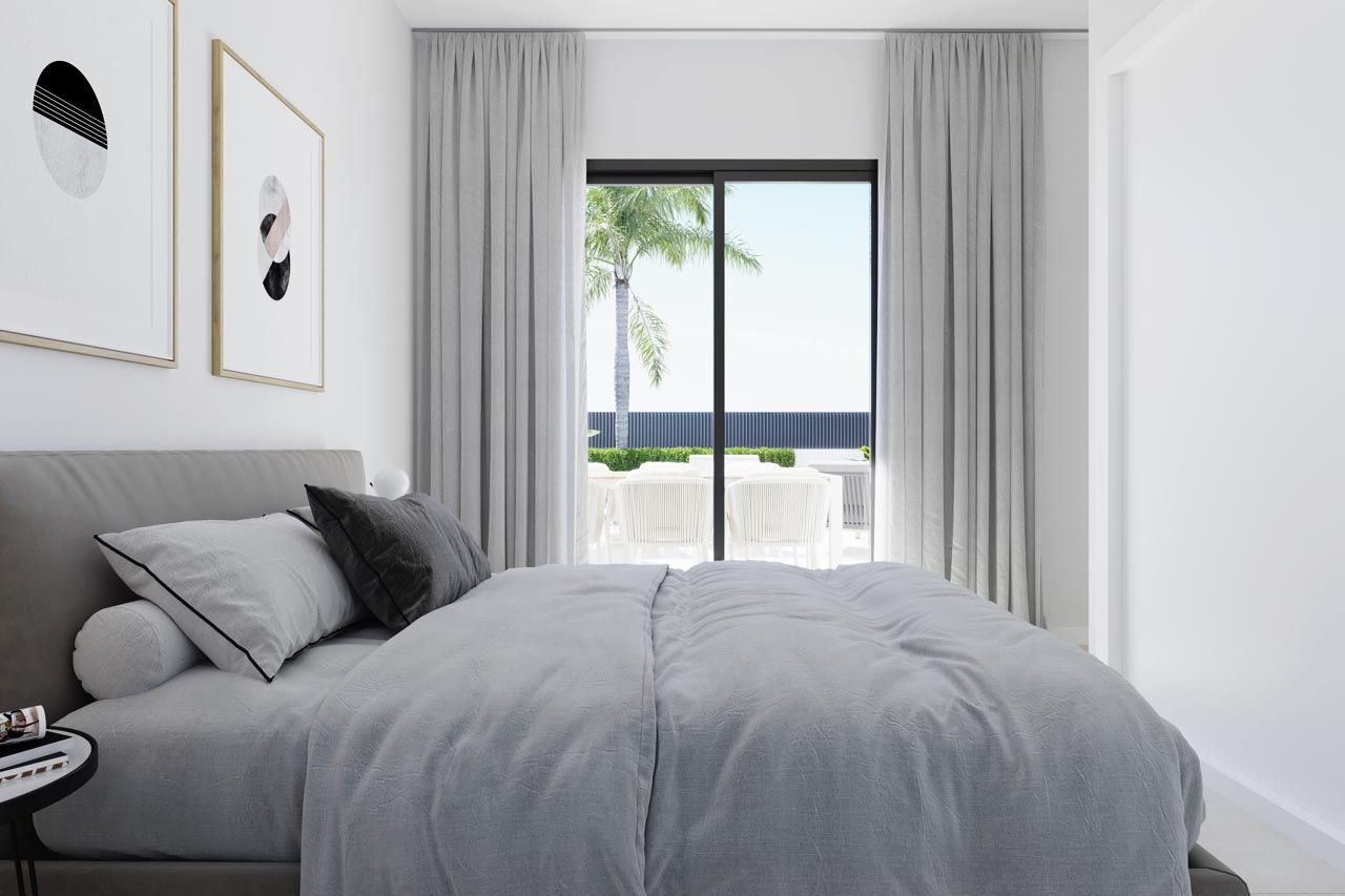 Rooftop solarium with open sky above, new-build penthouse, Lago Jardín, Torrevieja