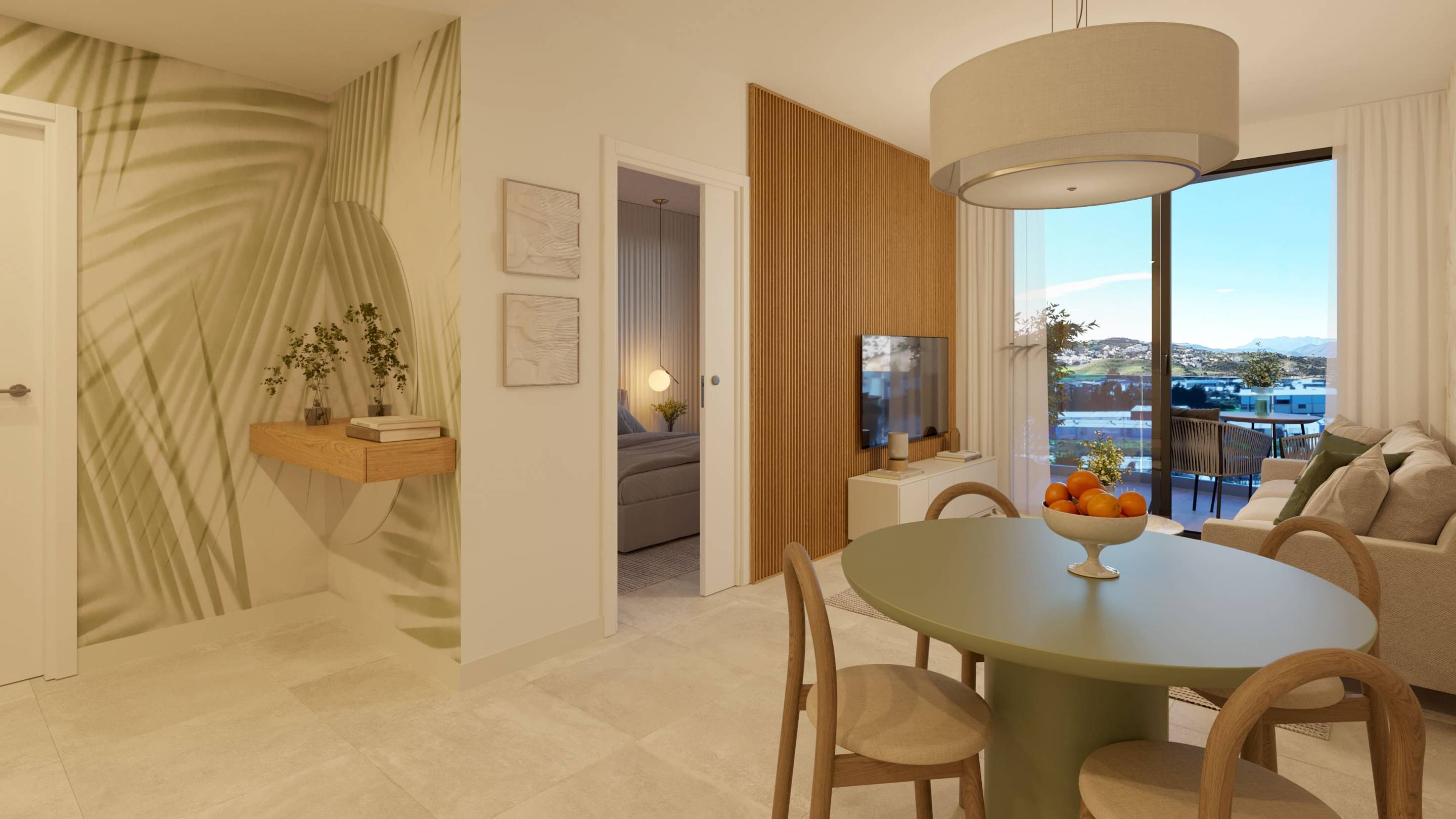 Kitchen area in penthouse on fourth floor, Las Flores, Mijas