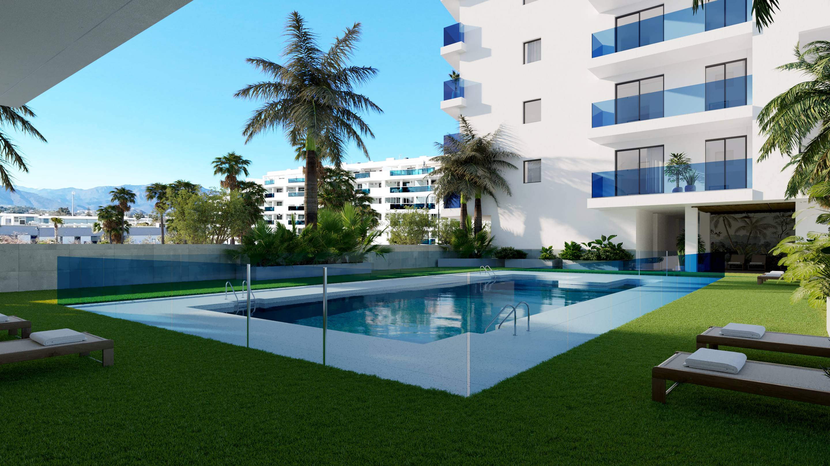 Private terrace of top-floor penthouse, Las Flores, Mijas