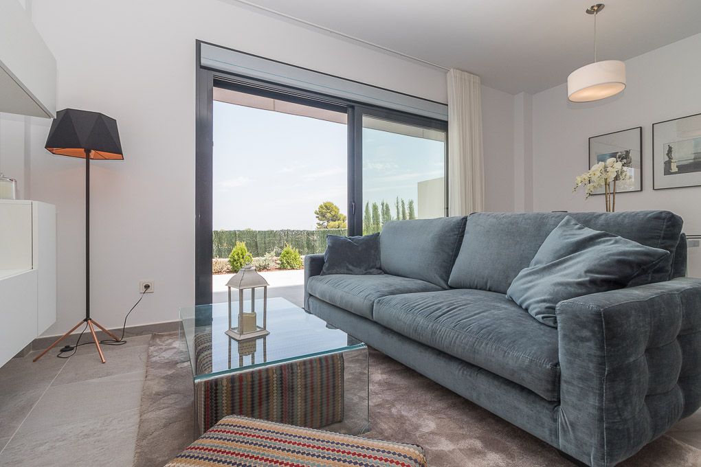 Communal swimming pool in new-build residential complex, Los Balcones, Torrevieja