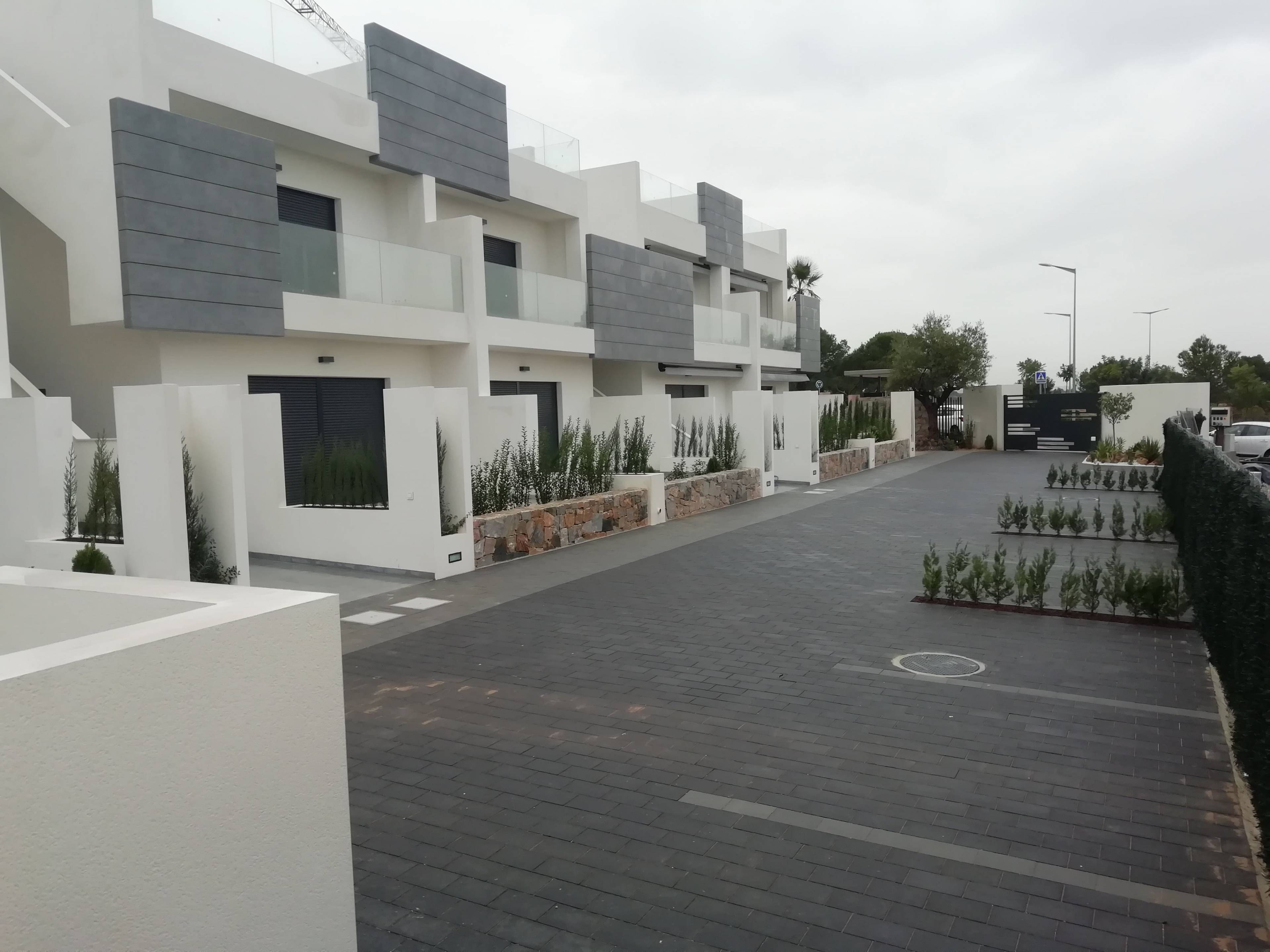 Communal solarium in new-build bungalow complex, Los Balcones, Torrevieja