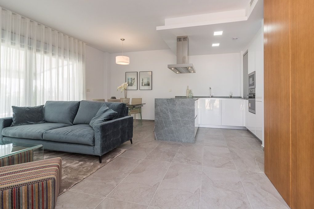 Roof terrace or solarium area of bungalow complex, Los Balcones
