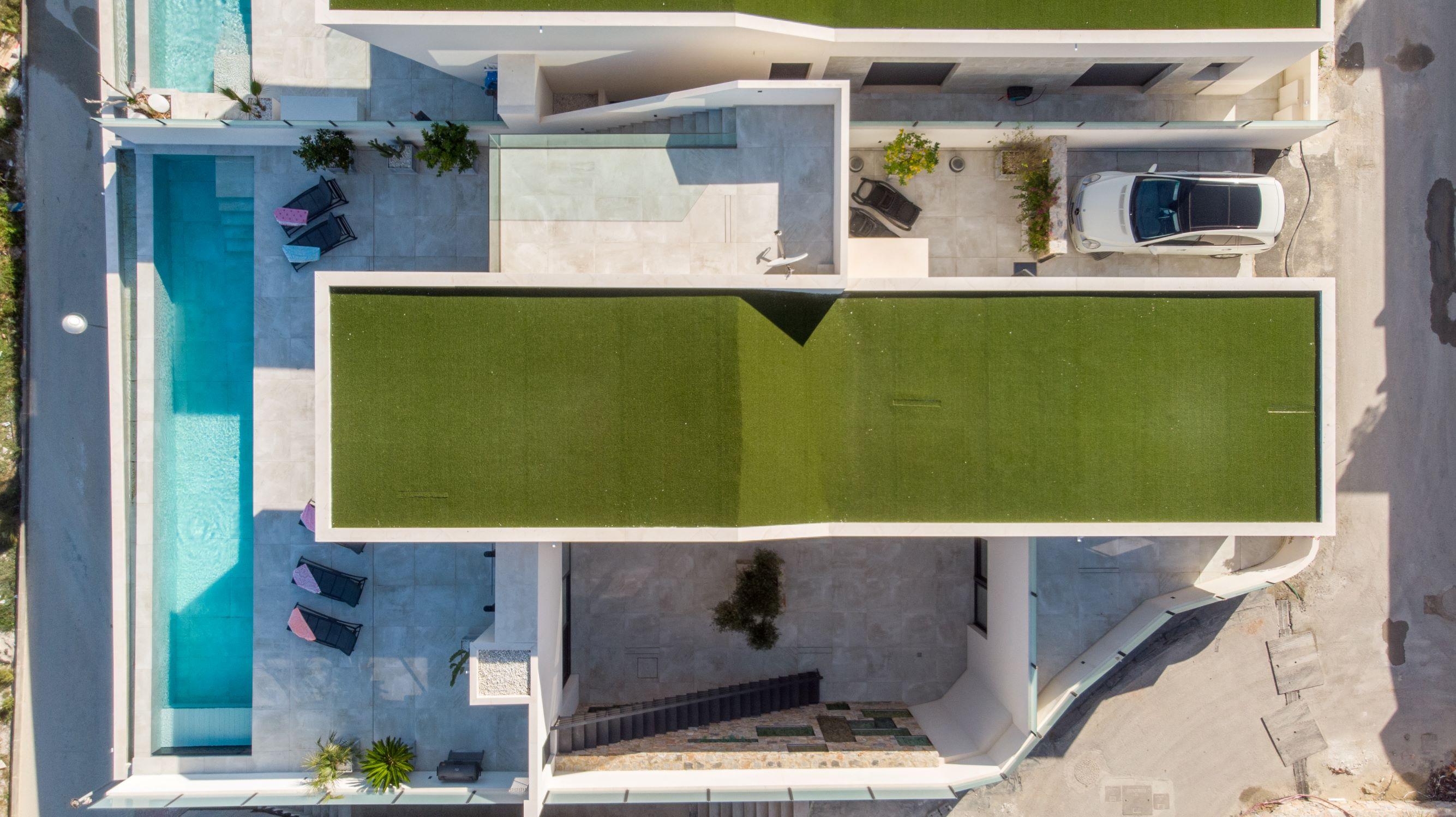 Render of internal staircase in 4-bedroom villa, Campo de Golf La Marquesa