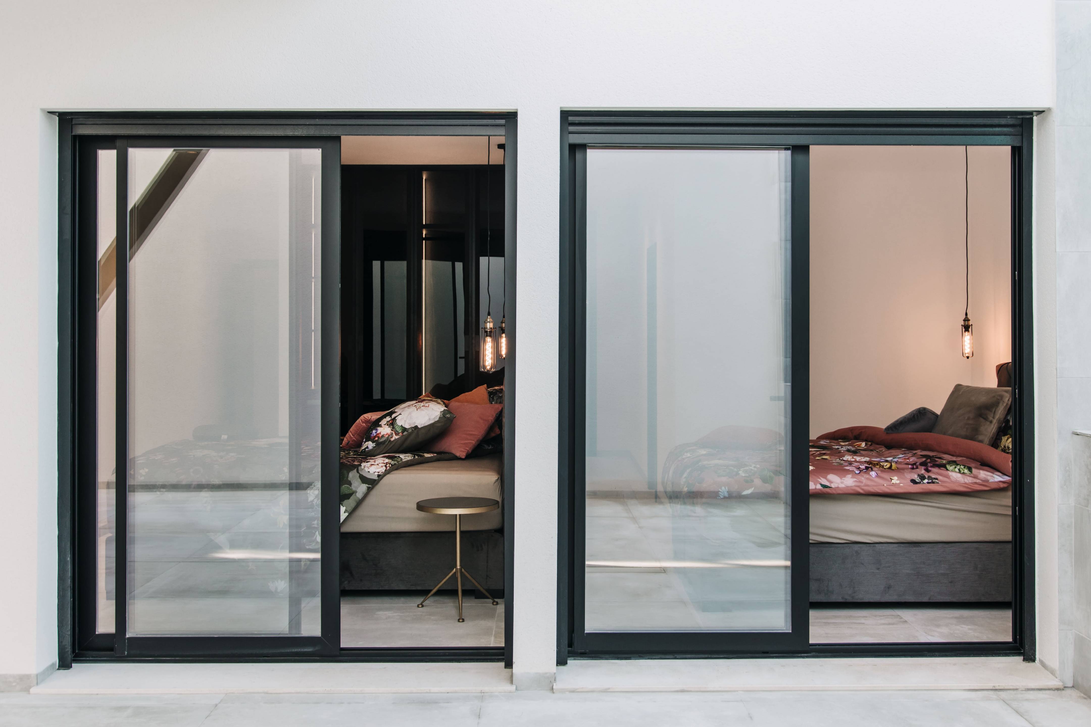 Render of living area with built-in storage units in villa, Campo de Golf La Marquesa