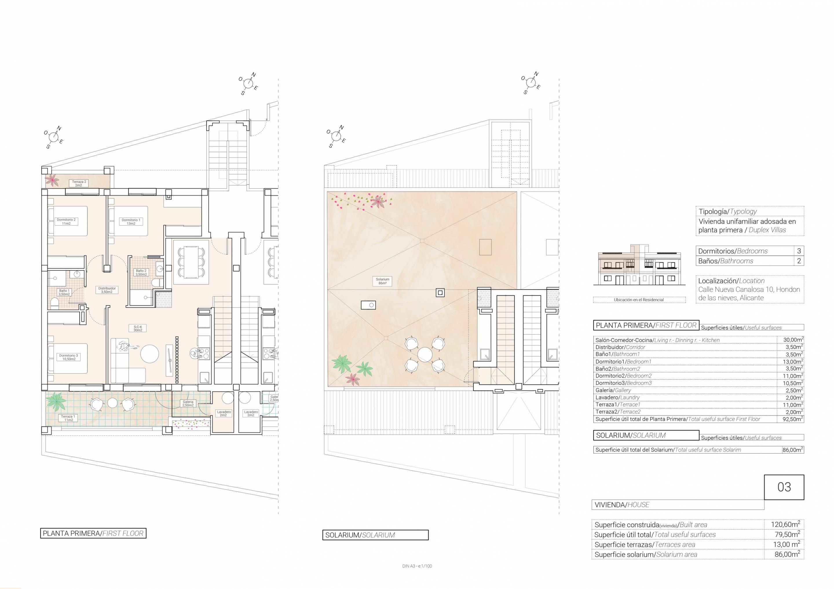Overview of completed units in La Canalosa new-build development