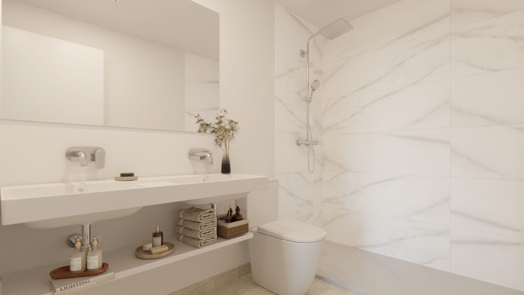 Open-plan living and dining area in 2-bedroom new-build apartment, Bel-Air-Cancelada-Saladillo