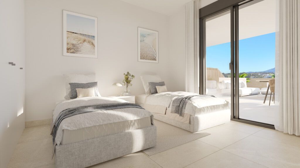 Second bedroom in 2-bedroom new-build apartment, Bel-Air-Cancelada-Saladillo, Estepona